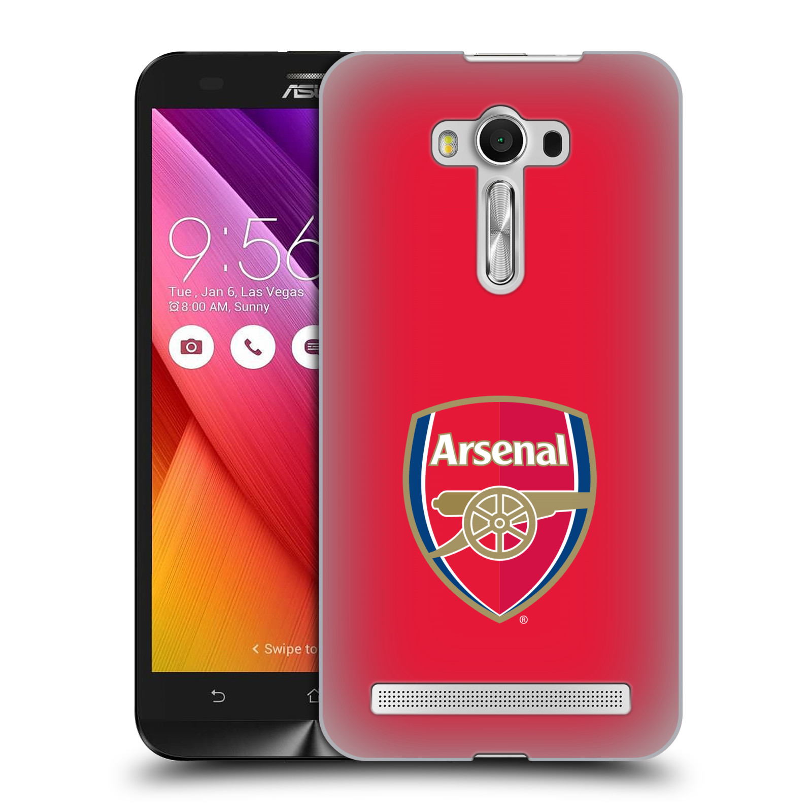 HEAD CASE plastový obal na mobil Asus Zenfone 2 LASER (5,5 displej ZE550KL) Fotbalový klub Arsenal znak barevný červené pozadí