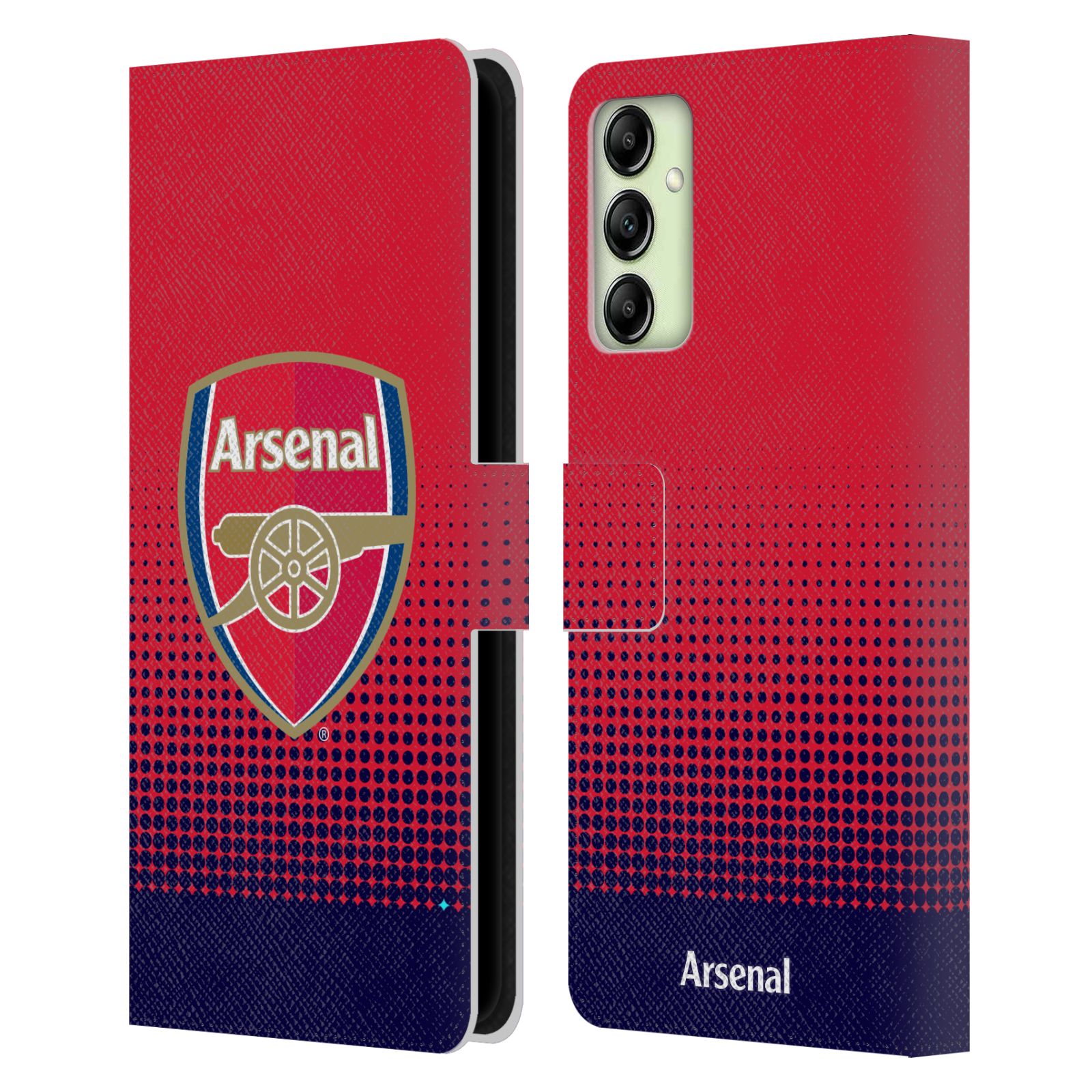 HEAD CASE Pouzdro pro mobil Samsung Galaxy A14 - Fotbal Anglická liga Arsenal červená modrá přechod