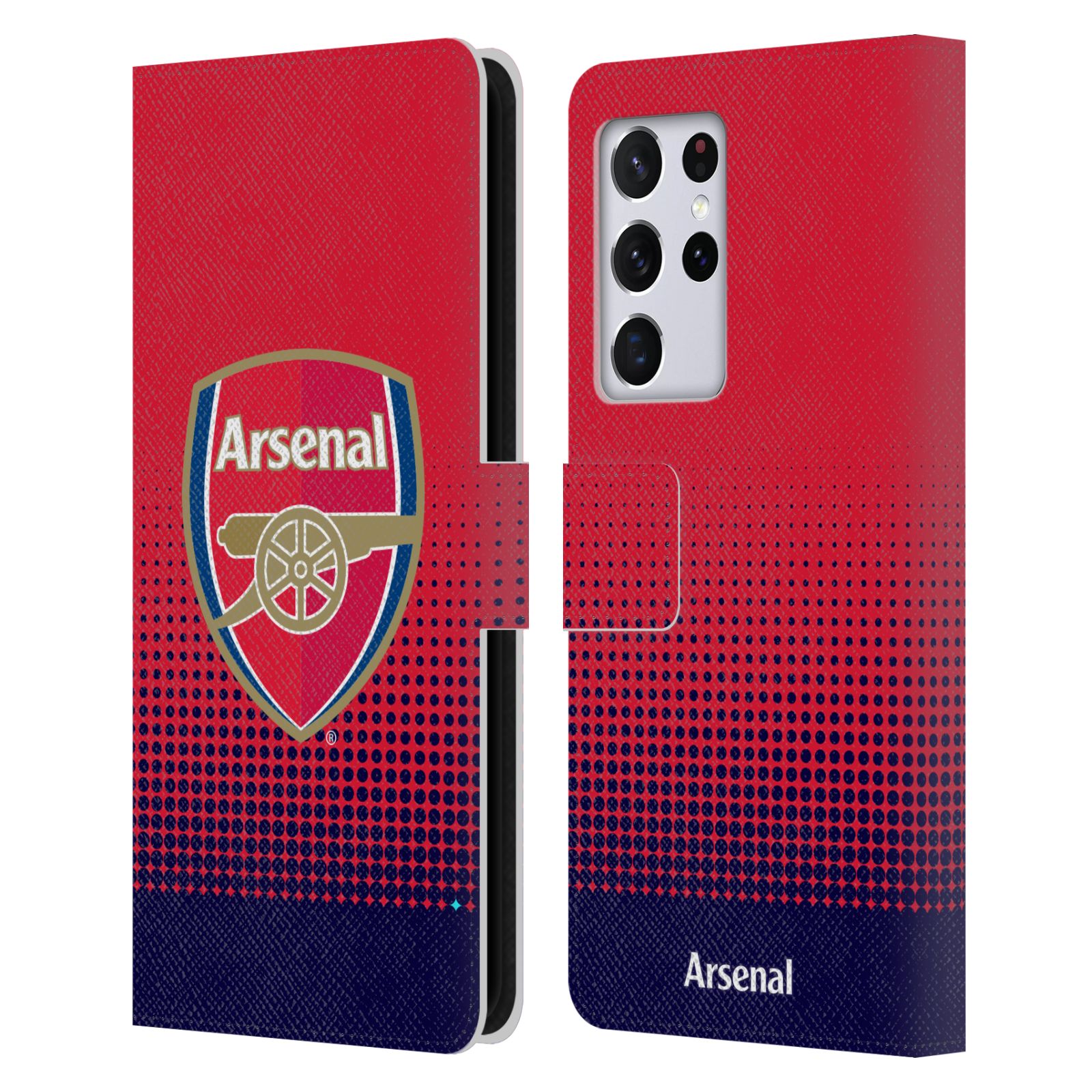 Pouzdro HEAD CASE pro mobil Samsung Galaxy S21 ULTRA 5G  - Fotbal Anglická liga Arsenal červená modrá přechod