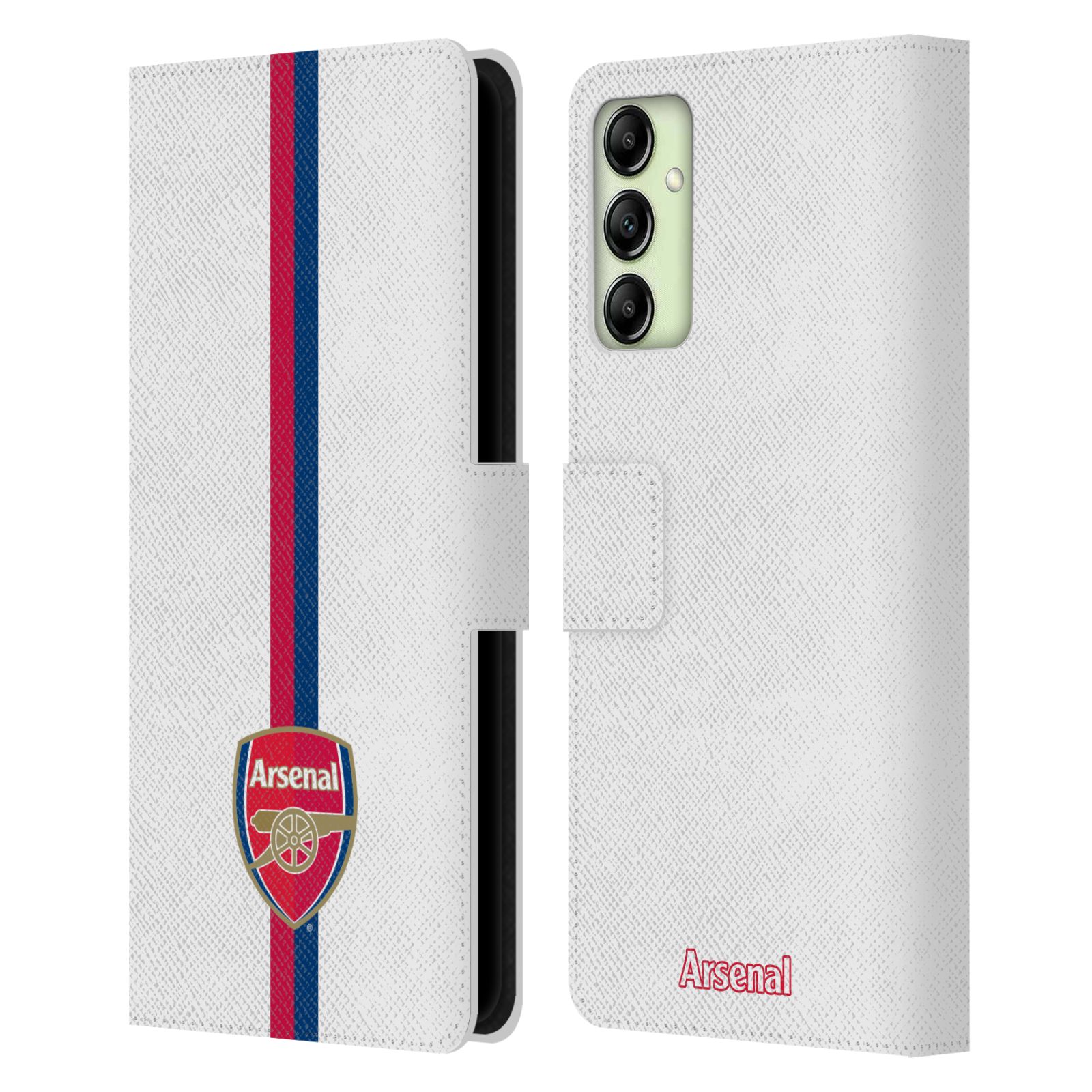 HEAD CASE Pouzdro pro mobil Samsung Galaxy A14 - Fotbal Anglická liga Arsenal bílá pruh malý znak
