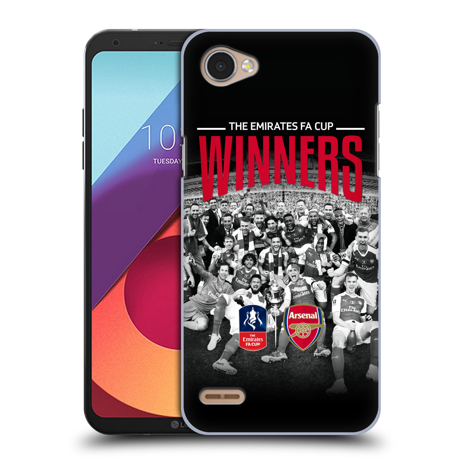 HEAD CASE plastový obal na mobil LG Q6 / Q6 PLUS Fotbalový klub Arsenal FA CUP oslava