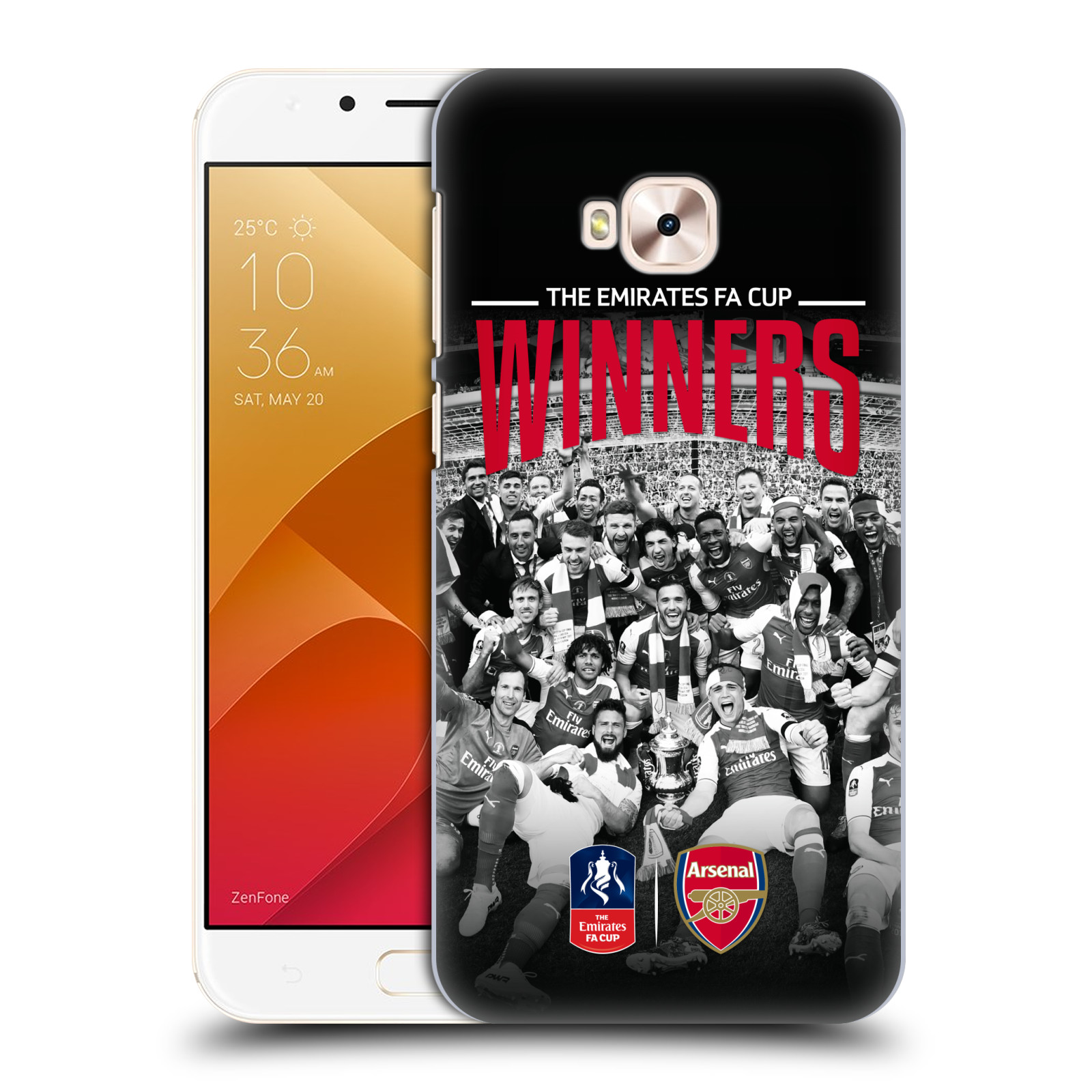 HEAD CASE plastový obal na mobil Asus Zenfone 4 Selfie Pro ZD552KL Fotbalový klub Arsenal FA CUP oslava