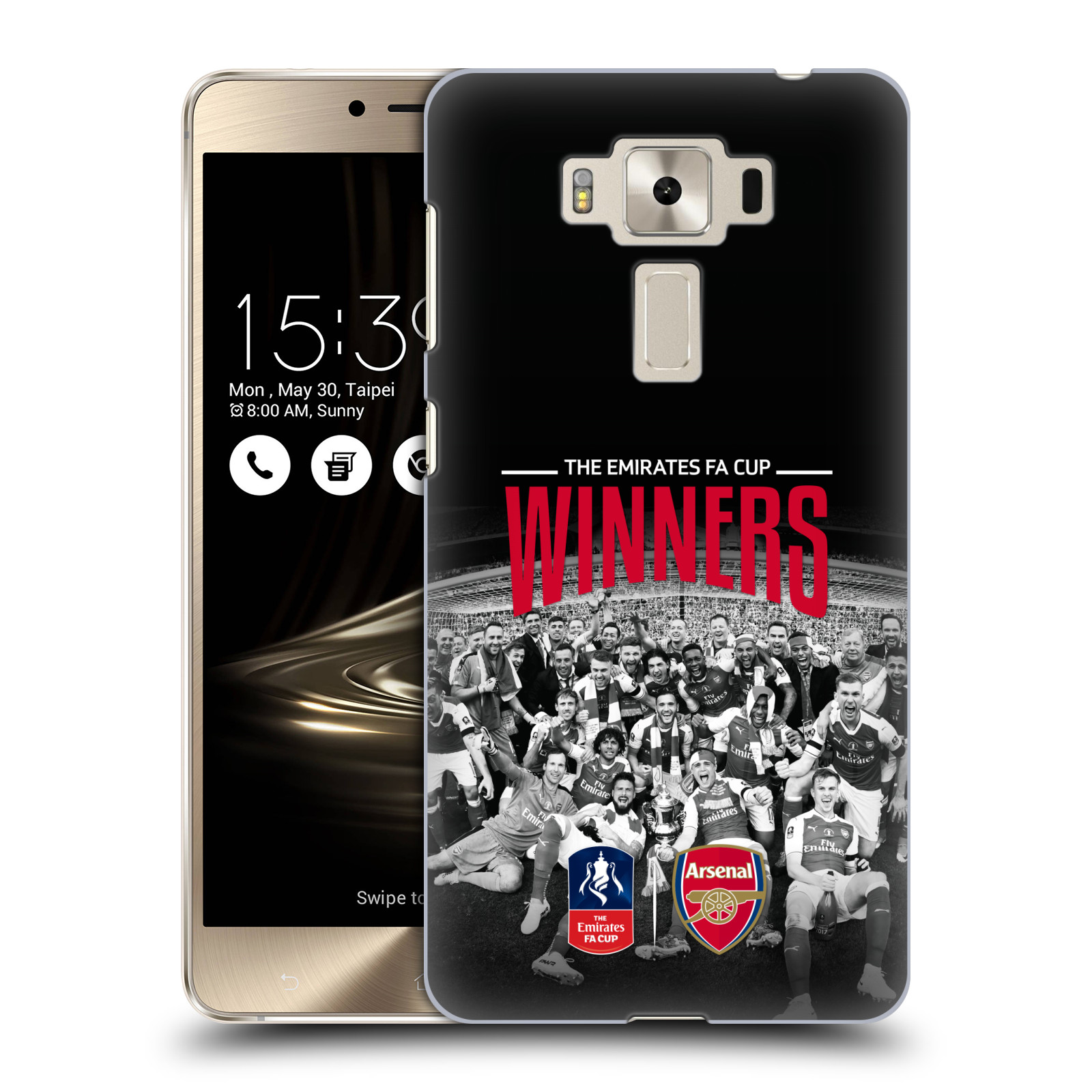 HEAD CASE plastový obal na mobil Asus Zenfone 3 DELUXE ZS550KL Fotbalový klub Arsenal FA CUP oslava