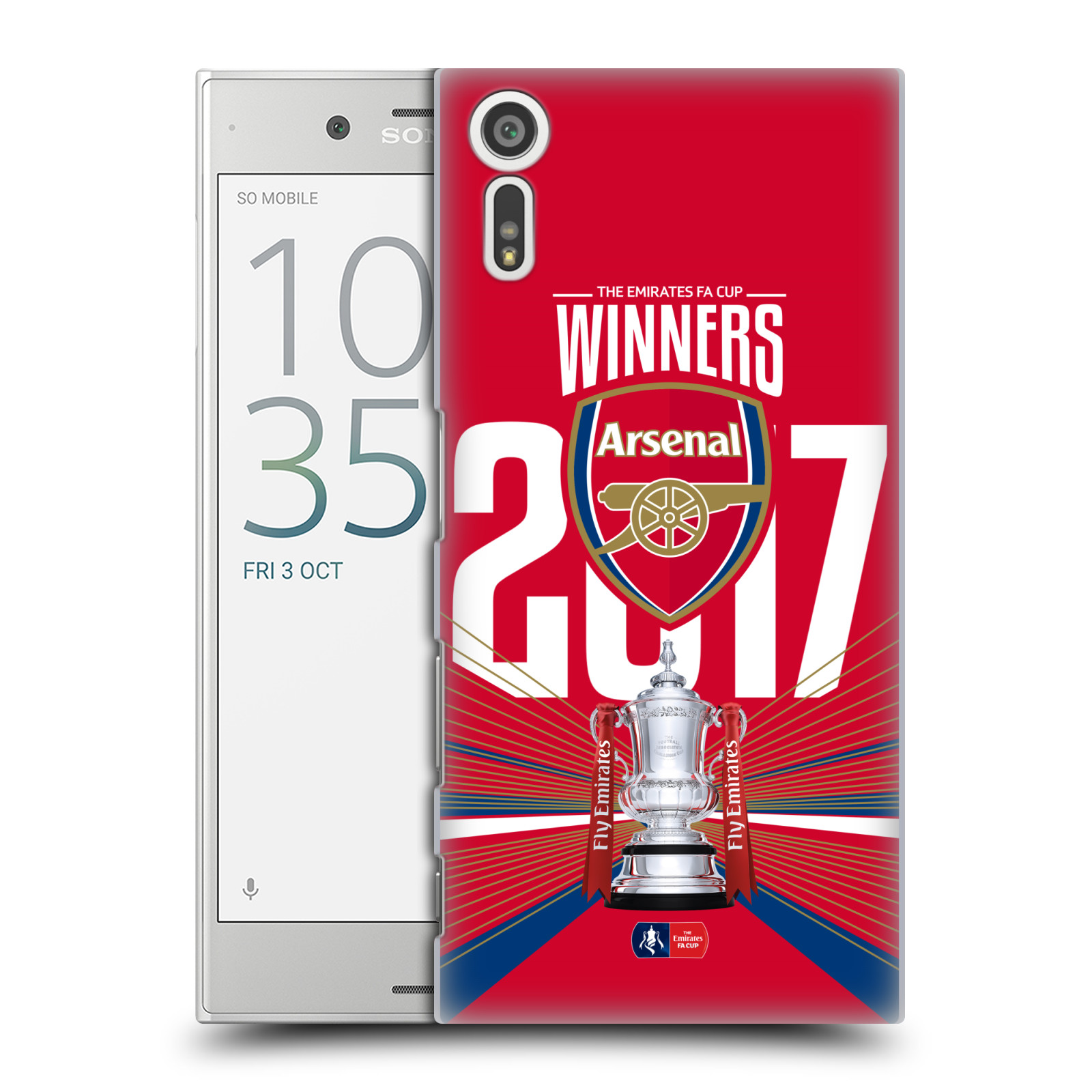 HEAD CASE plastový obal na mobil Sony Xperia XZ Fotbalový klub Arsenal FA CUP trofej