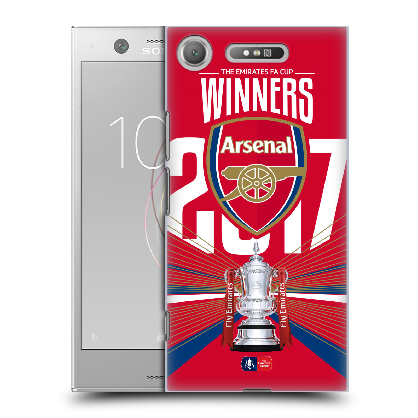 HEAD CASE plastový obal na mobil Sony Xperia XZ1 Fotbalový klub Arsenal FA CUP trofej