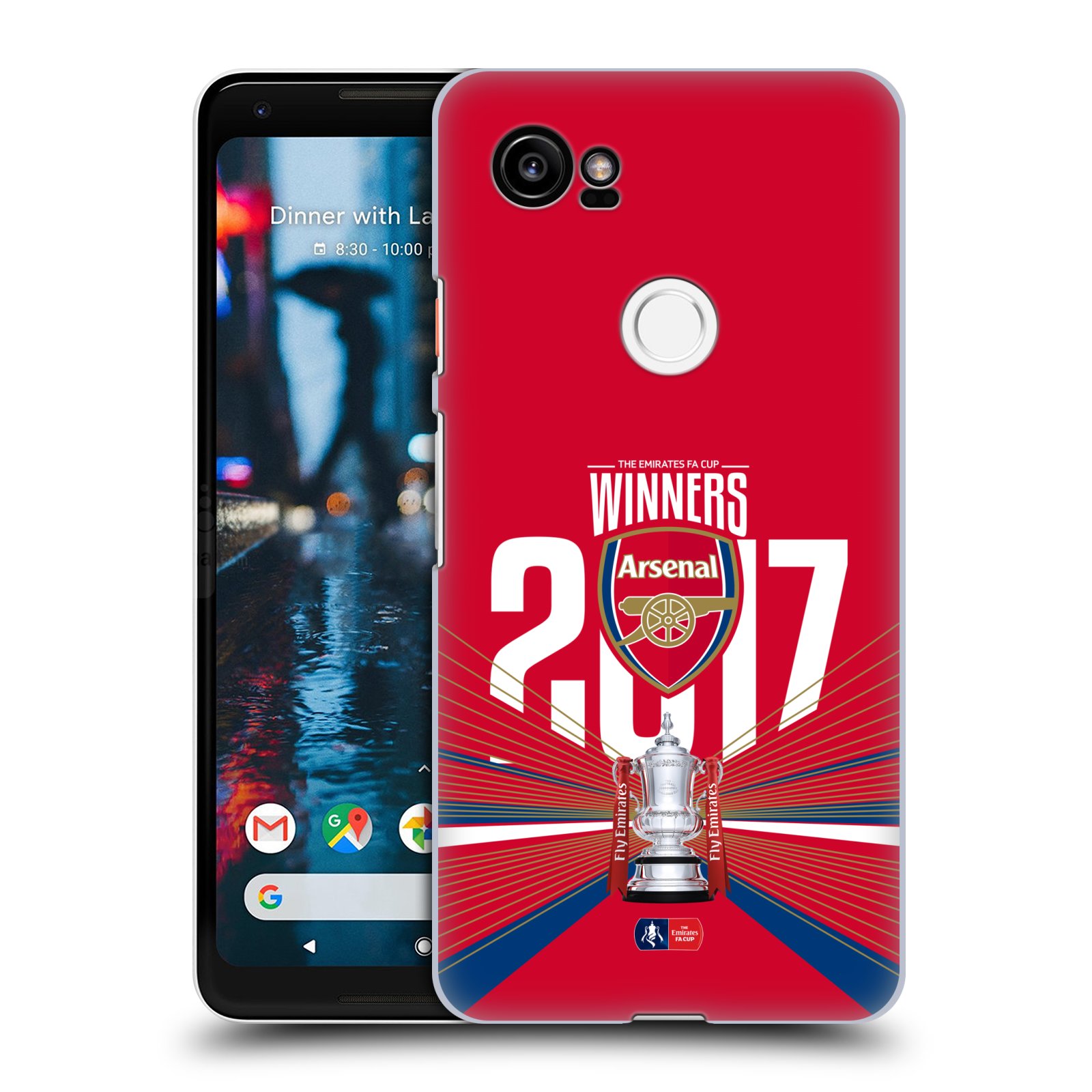 HEAD CASE plastový obal na mobil Google Pixel 2 XL Fotbalový klub Arsenal FA CUP trofej