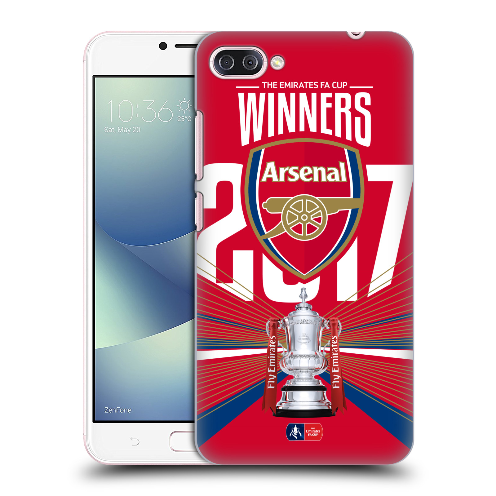 HEAD CASE plastový obal na mobil Asus Zenfone 4 MAX ZC554KL Fotbalový klub Arsenal FA CUP trofej