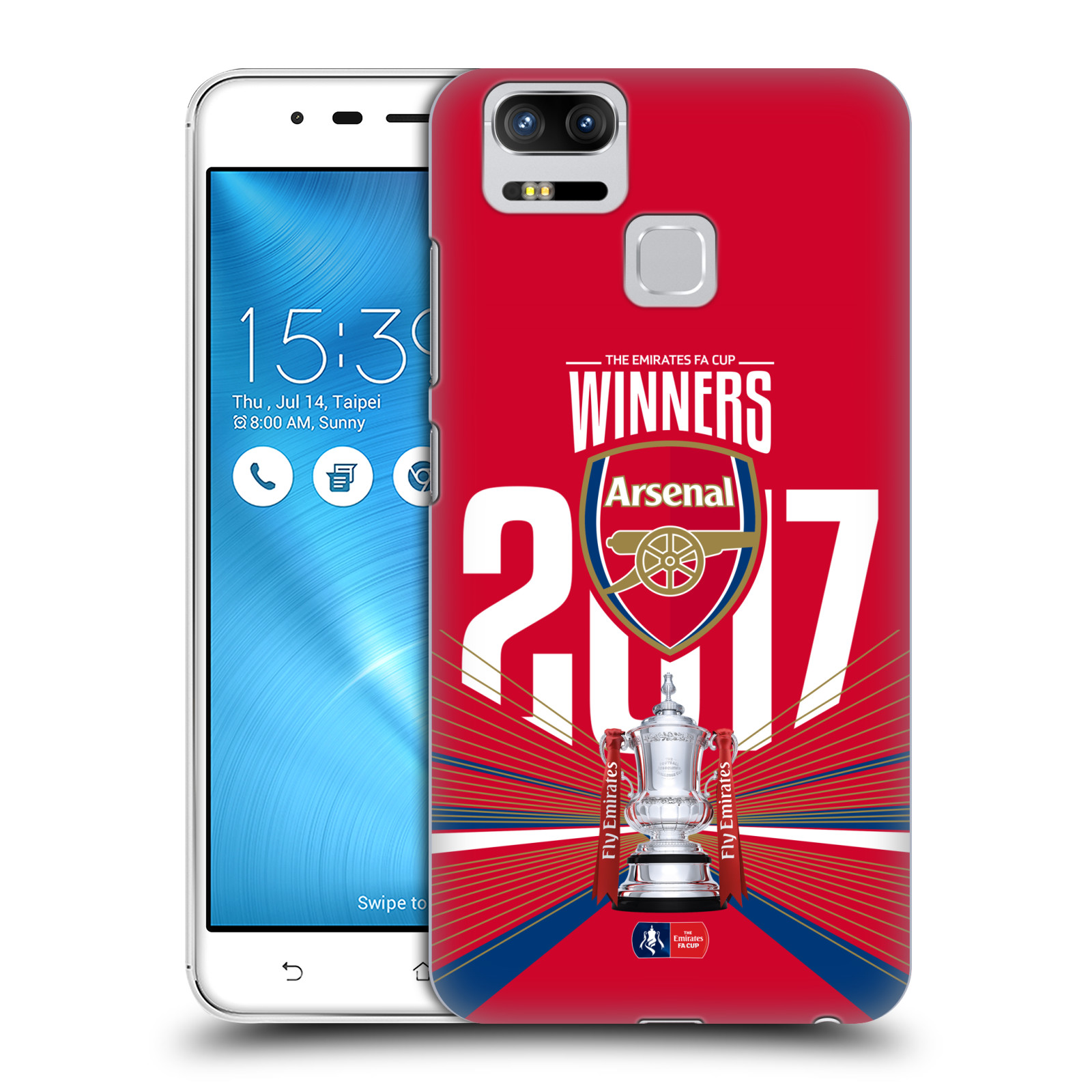 HEAD CASE plastový obal na mobil Asus Zenfone 3 Zoom ZE553KL Fotbalový klub Arsenal FA CUP trofej