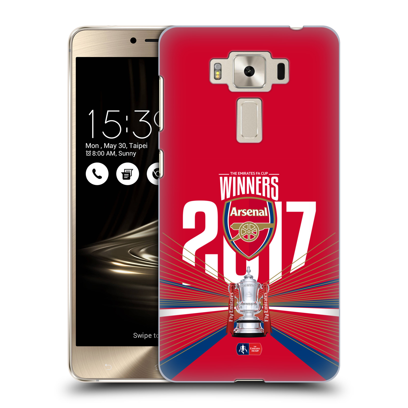 HEAD CASE plastový obal na mobil Asus Zenfone 3 DELUXE ZS550KL Fotbalový klub Arsenal FA CUP trofej
