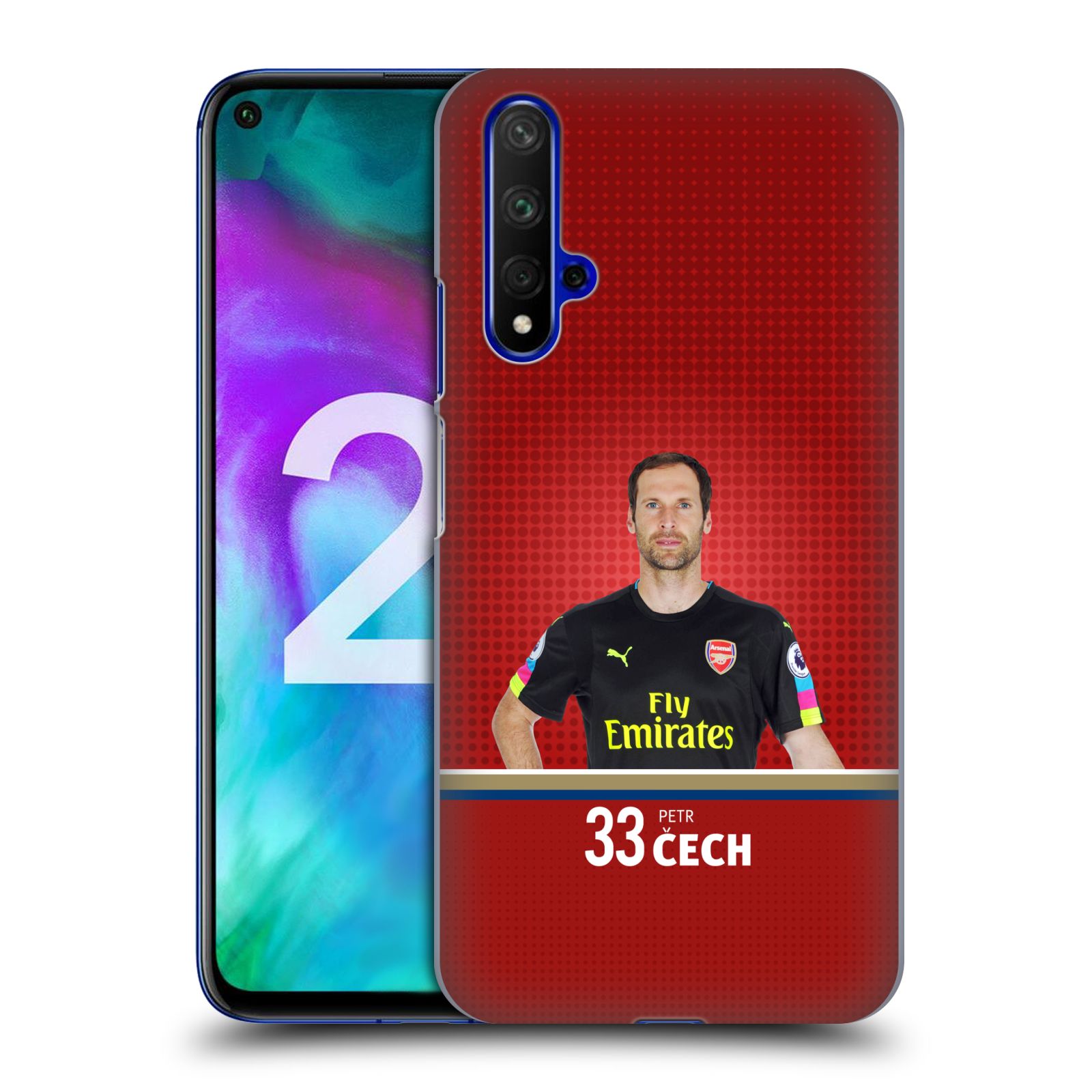Pouzdro na mobil Honor 20 - HEAD CASE - Fotbalový klub Arsenal brankář Petr Čech