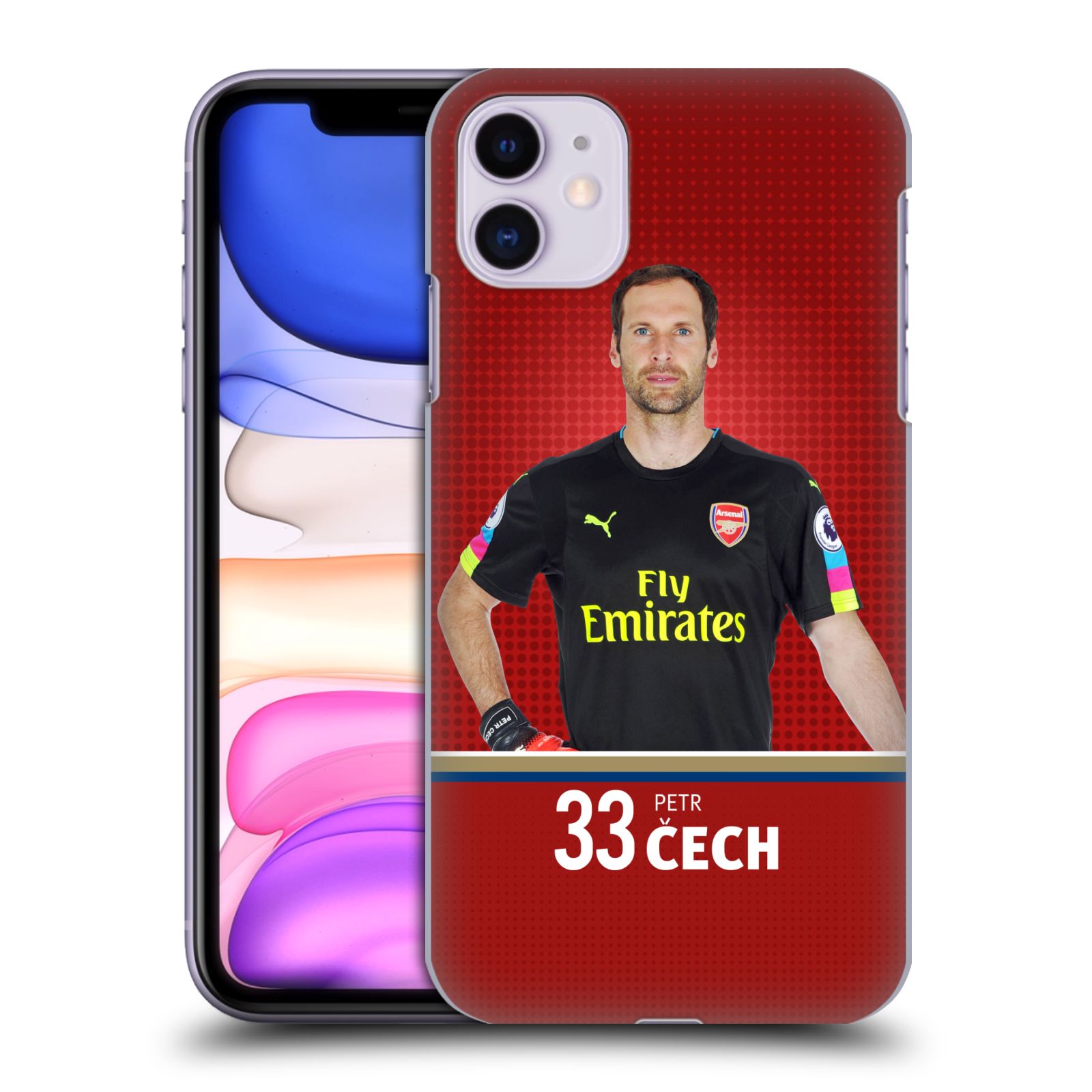 Pouzdro na mobil Apple Iphone 11 - HEAD CASE - Fotbalový klub Arsenal brankář Petr Čech