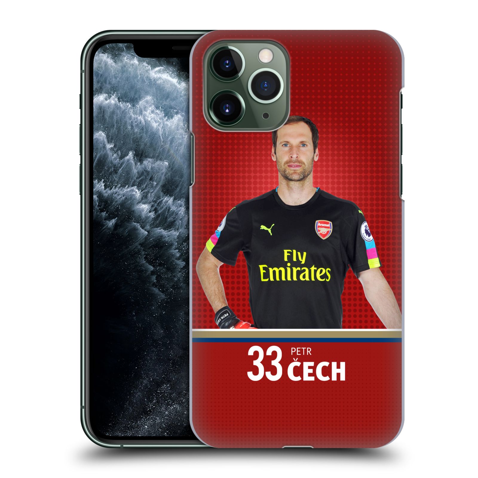 Pouzdro na mobil Apple Iphone 11 PRO - HEAD CASE - Fotbalový klub Arsenal brankář Petr Čech
