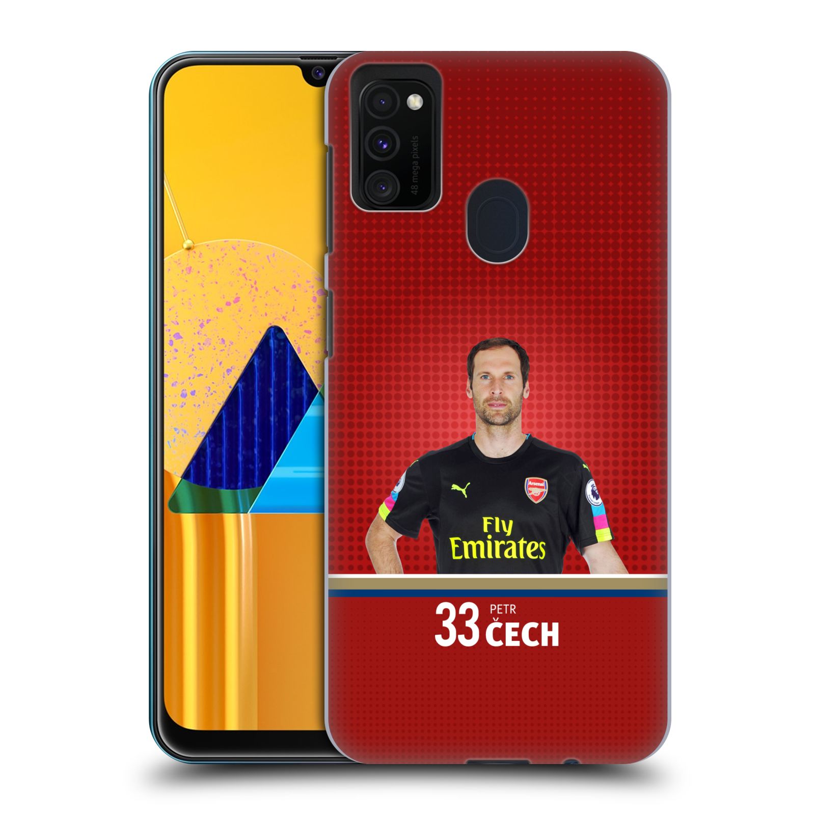 Zadní kryt na mobil Samsung Galaxy M21 Fotbalový klub Arsenal brankář Petr Čech