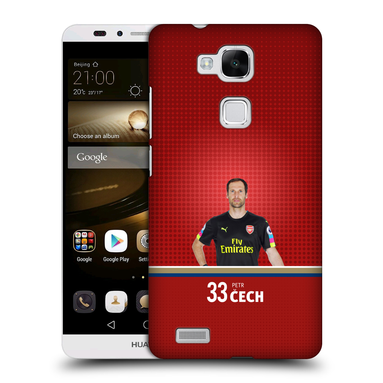 HEAD CASE plastový obal na mobil Huawei Mate 7 Fotbalový klub Arsenal brankář Petr Čech
