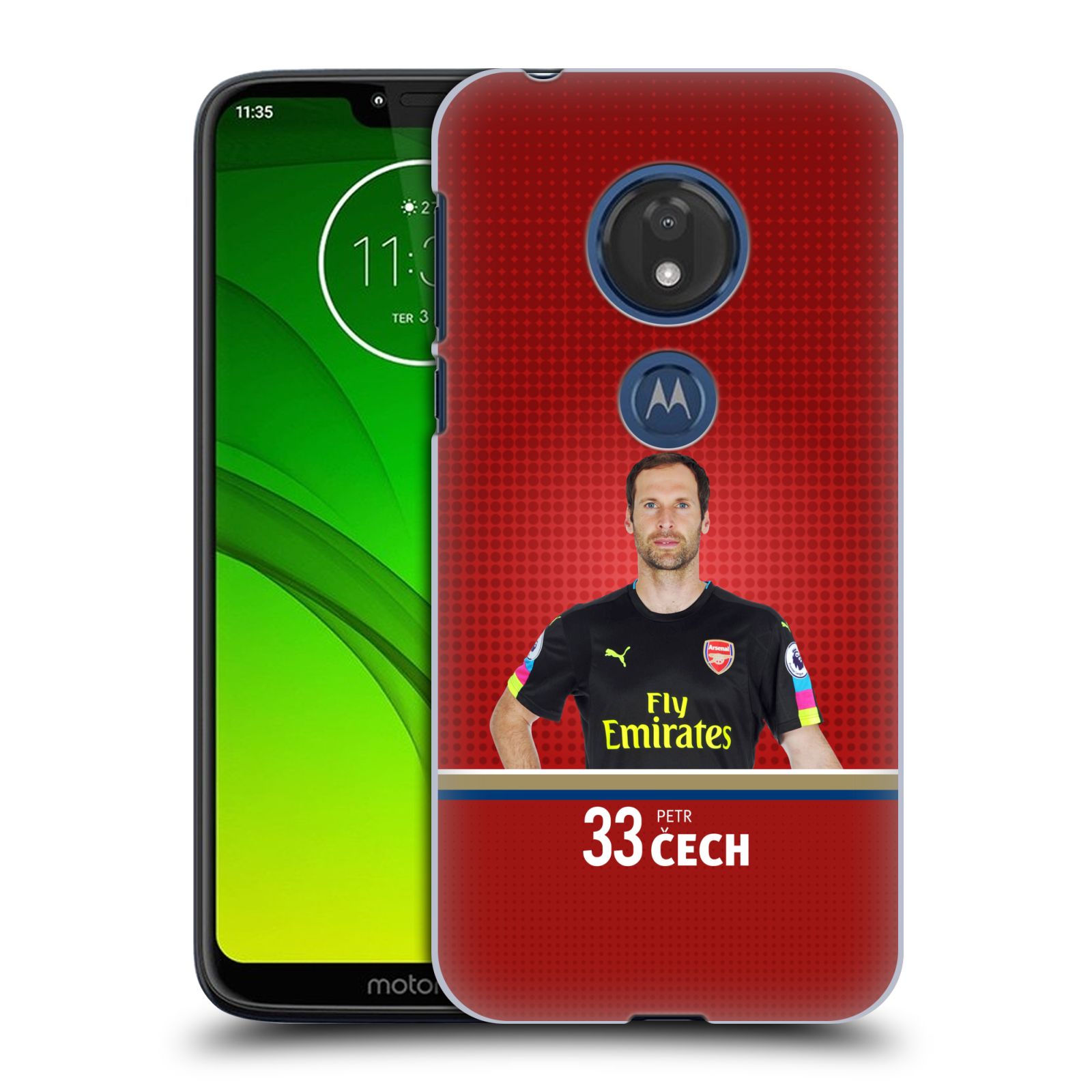Pouzdro na mobil Motorola Moto G7 Play Fotbalový klub Arsenal brankář Petr Čech
