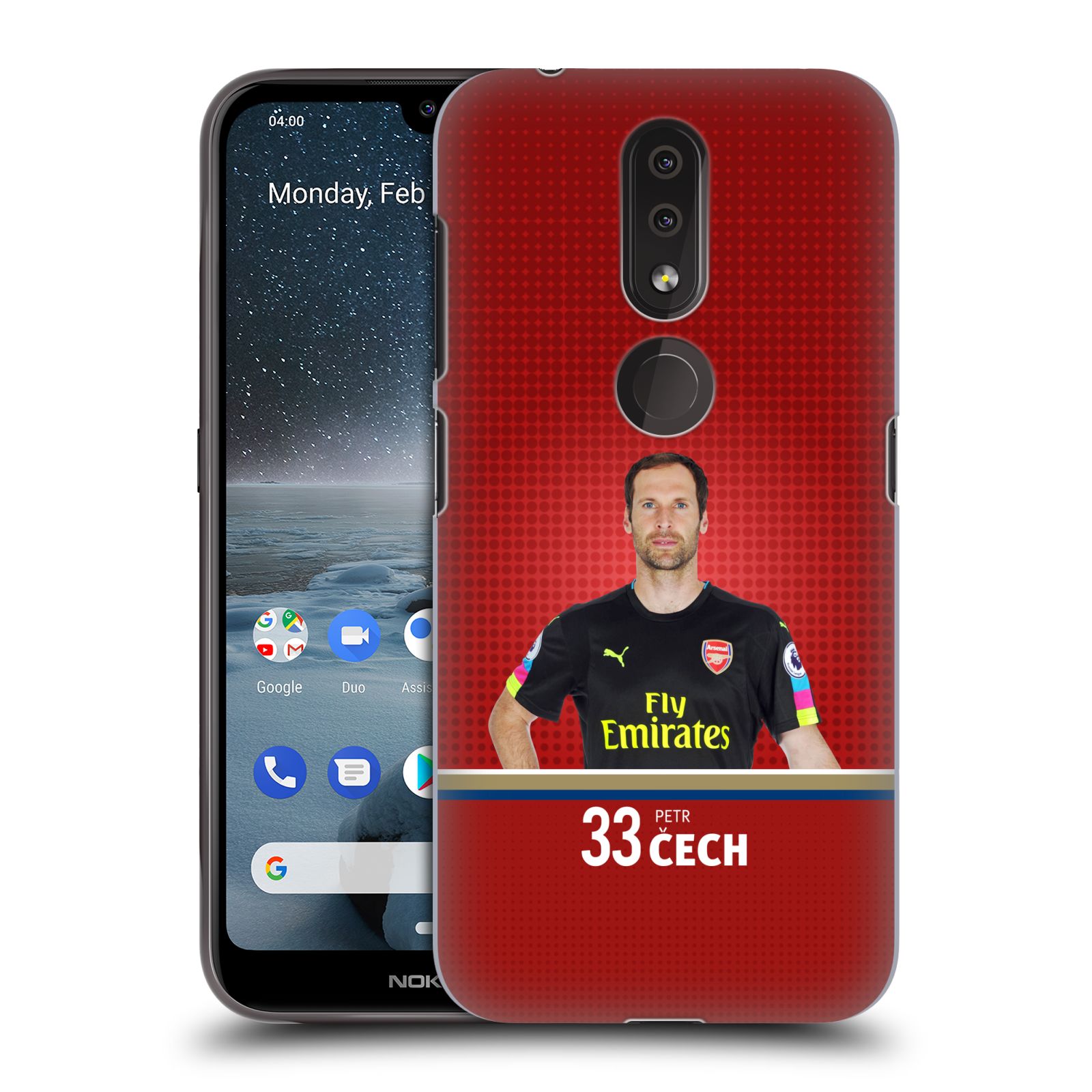 Pouzdro na mobil Nokia 4.2 - HEAD CASE - Fotbalový klub Arsenal brankář Petr Čech