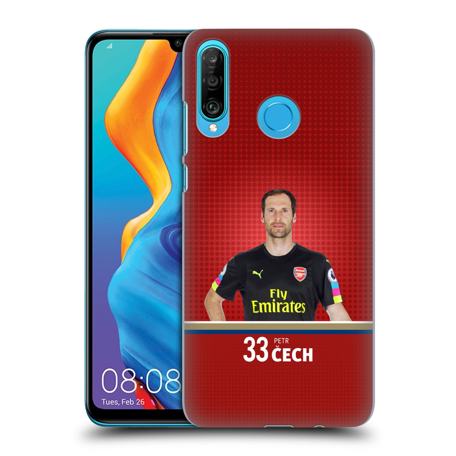 Pouzdro na mobil Huawei P30 LITE - HEAD CASE - Fotbalový klub Arsenal brankář Petr Čech