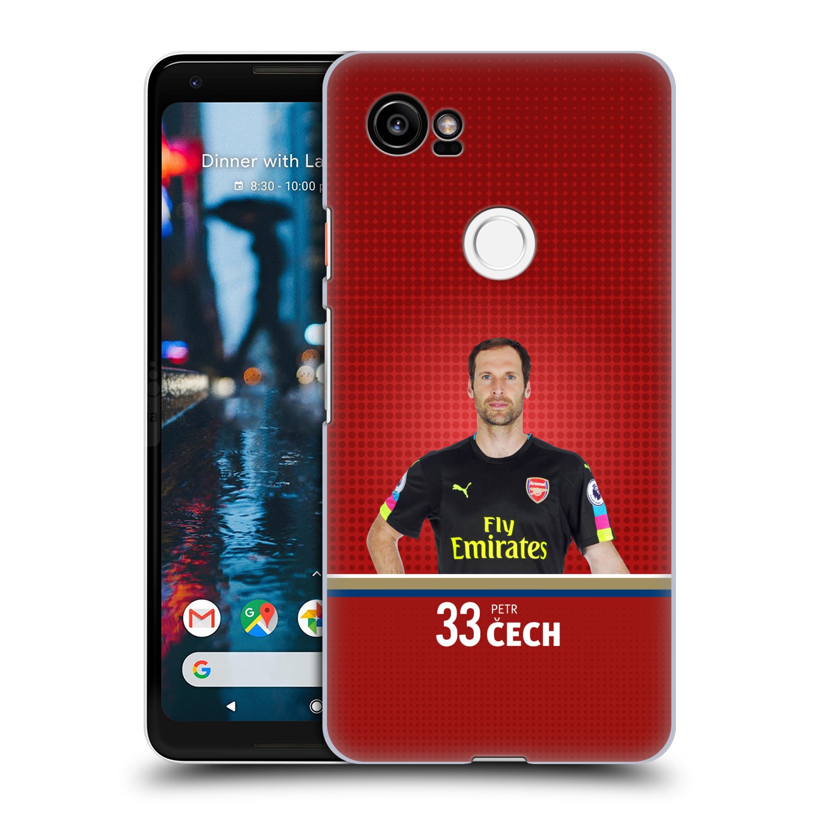 HEAD CASE plastový obal na mobil Google Pixel 2 XL Fotbalový klub Arsenal brankář Petr Čech