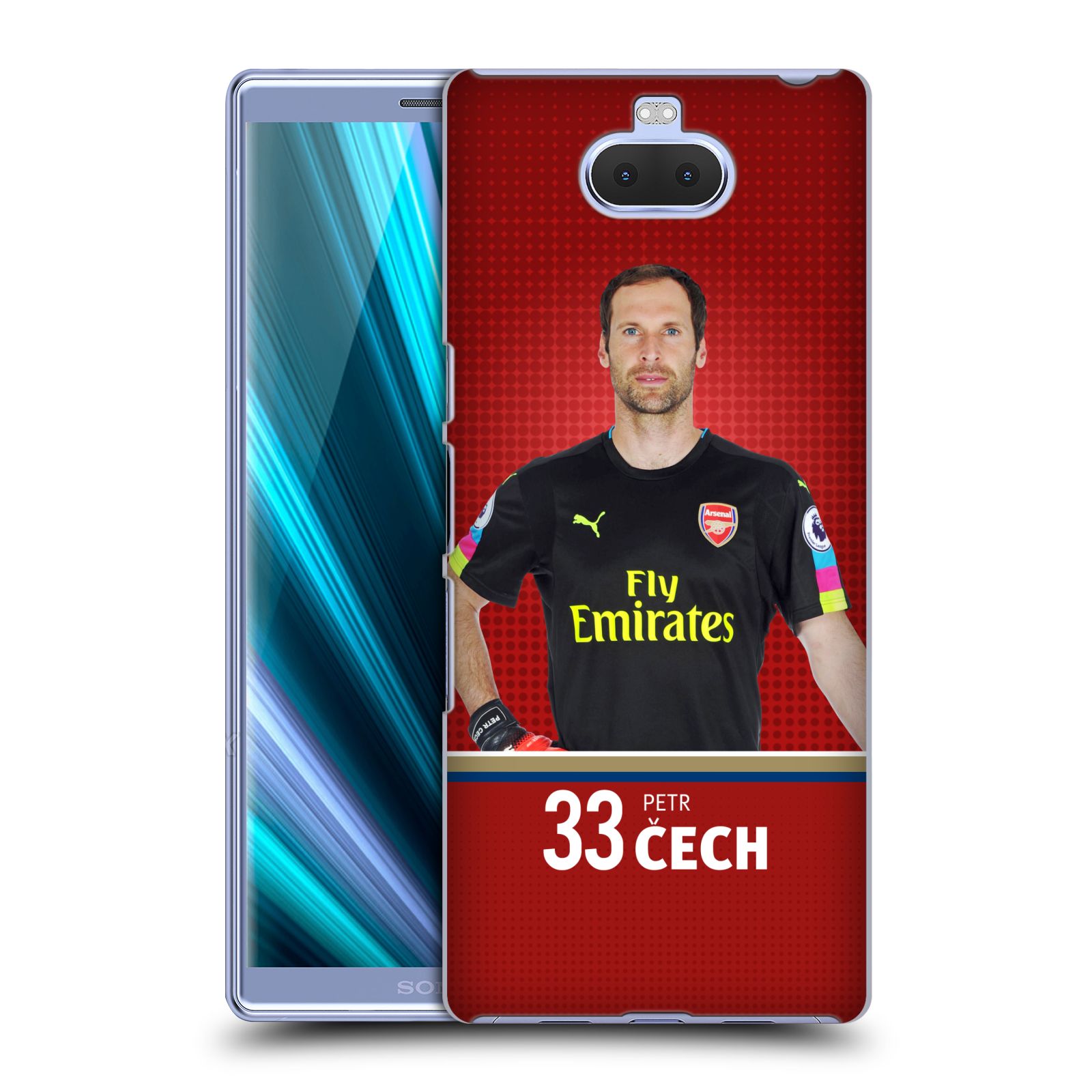 Pouzdro na mobil Sony Xperia 10 Plus - Head Case - Fotbalový klub Arsenal brankář Petr Čech