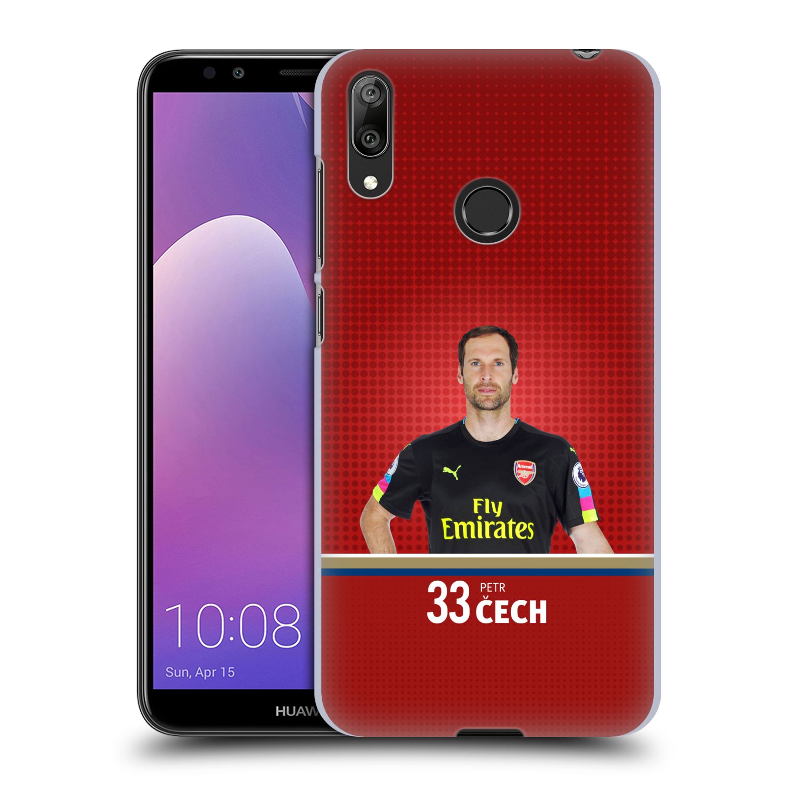Pouzdro na mobil Huawei Y7 2019 - Head Case - Fotbalový klub Arsenal brankář Petr Čech