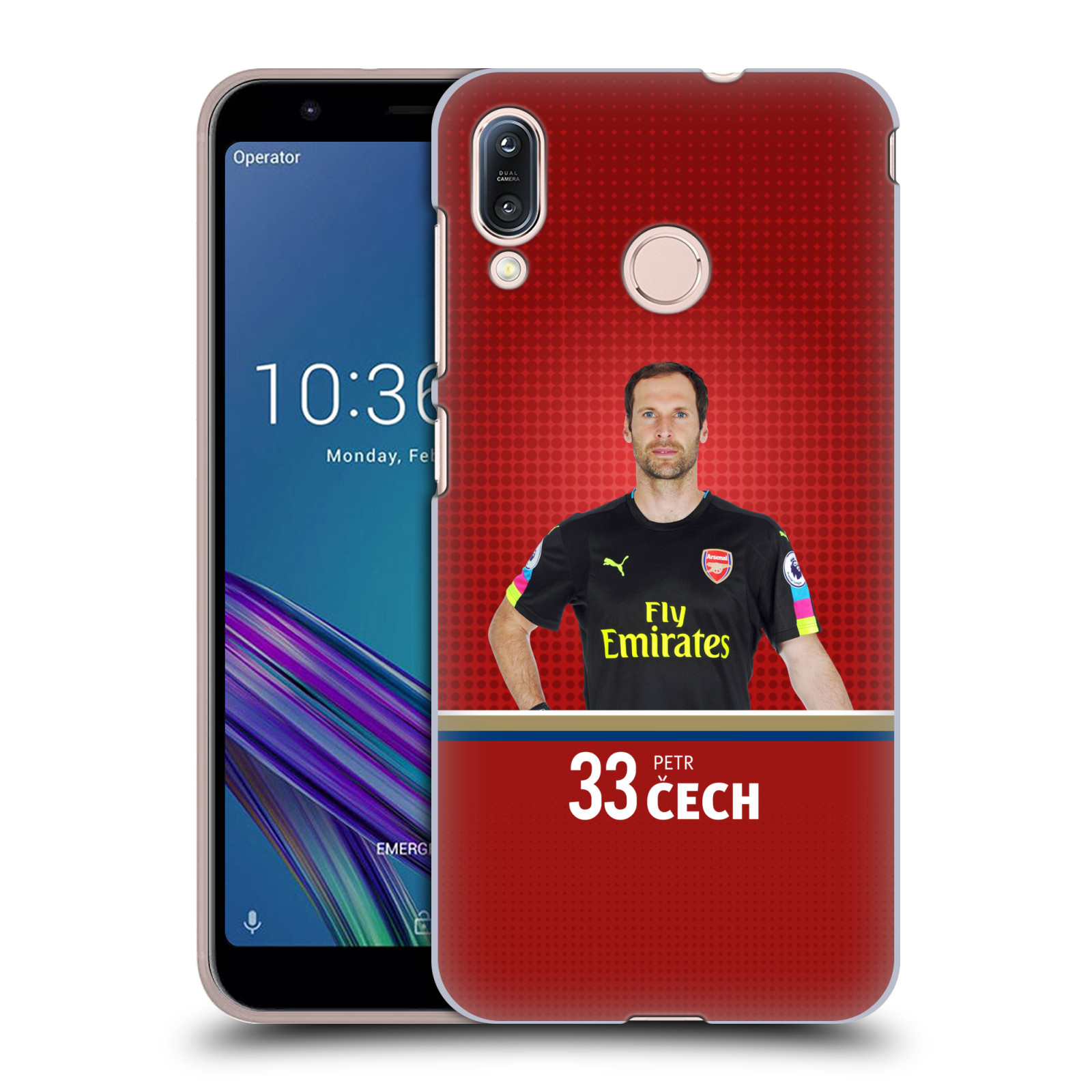 Pouzdro na mobil Asus Zenfone Max M1 (ZB555KL) - HEAD CASE - Fotbalový klub Arsenal brankář Petr Čech