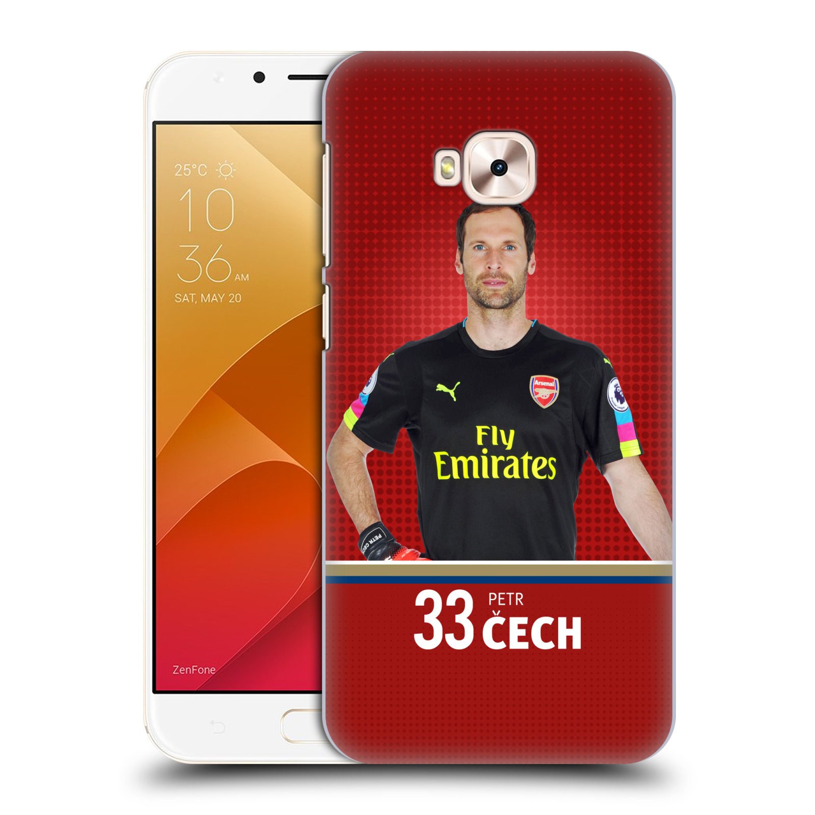 HEAD CASE plastový obal na mobil Asus Zenfone 4 Selfie Pro ZD552KL Fotbalový klub Arsenal brankář Petr Čech