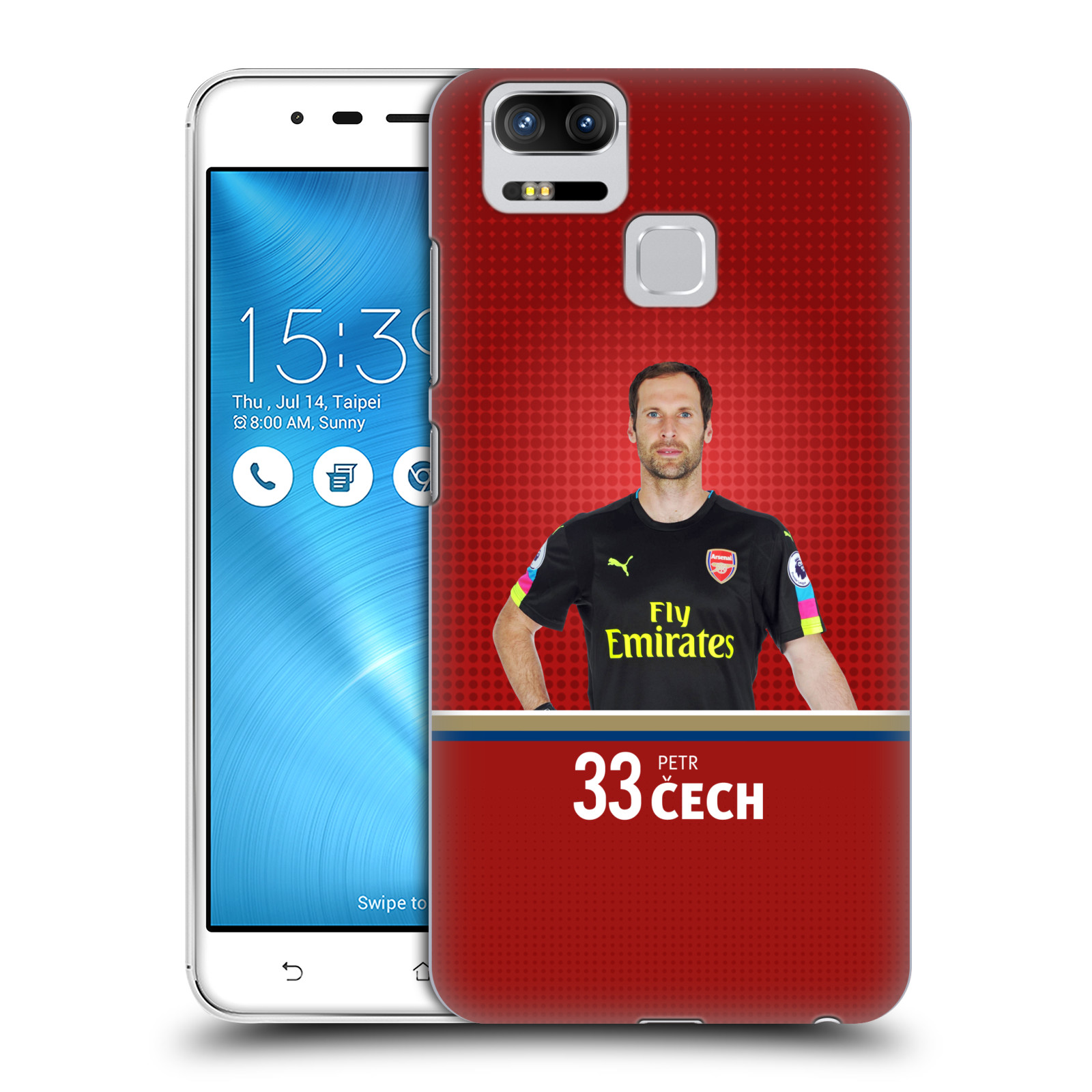 HEAD CASE plastový obal na mobil Asus Zenfone 3 Zoom ZE553KL Fotbalový klub Arsenal brankář Petr Čech