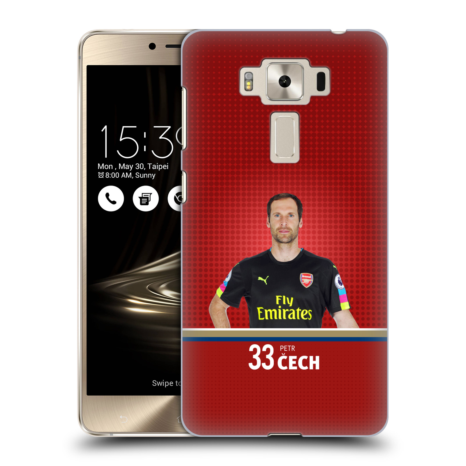 HEAD CASE plastový obal na mobil Asus Zenfone 3 DELUXE ZS550KL Fotbalový klub Arsenal brankář Petr Čech