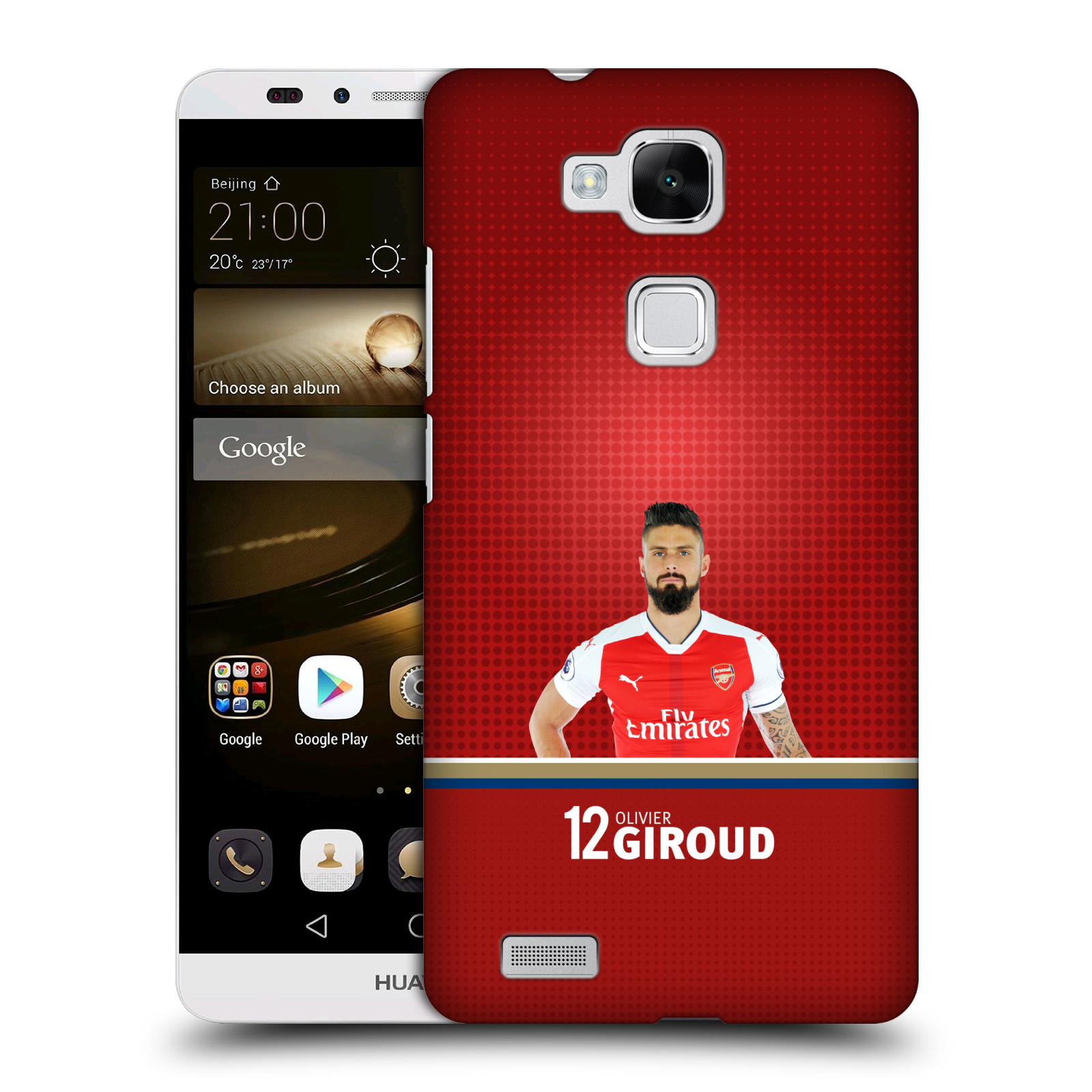 HEAD CASE plastový obal na mobil Huawei Mate 7 Fotbalový klub Arsenal fotbalista Olivier Giroud