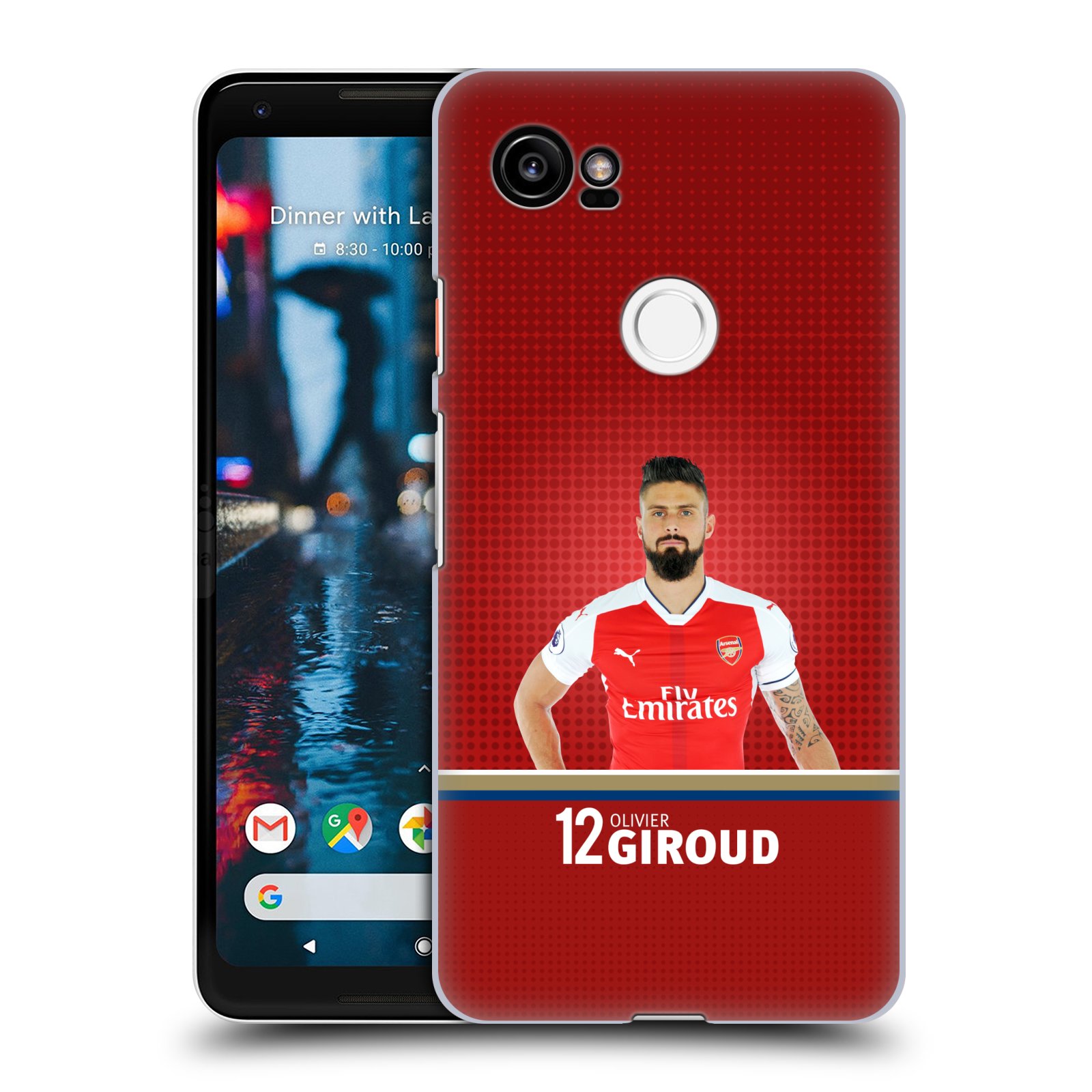 HEAD CASE plastový obal na mobil Google Pixel 2 XL Fotbalový klub Arsenal fotbalista Olivier Giroud