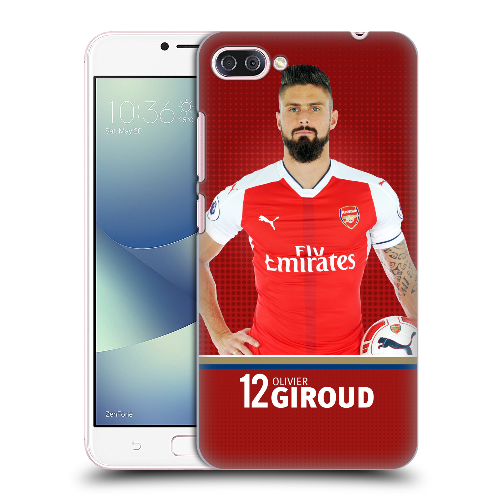 HEAD CASE plastový obal na mobil Asus Zenfone 4 MAX ZC554KL Fotbalový klub Arsenal fotbalista Olivier Giroud
