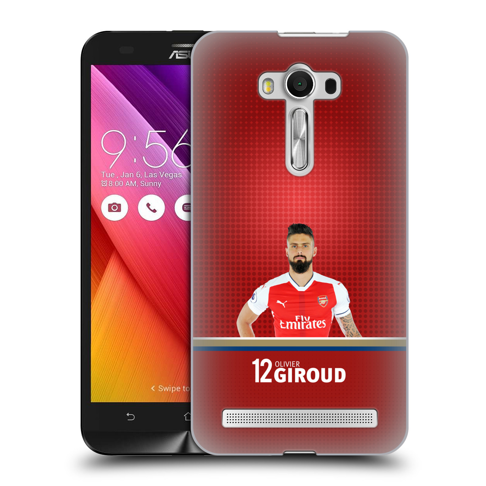 HEAD CASE plastový obal na mobil Asus Zenfone 2 LASER (5,5 displej ZE550KL) Fotbalový klub Arsenal fotbalista Olivier Giroud