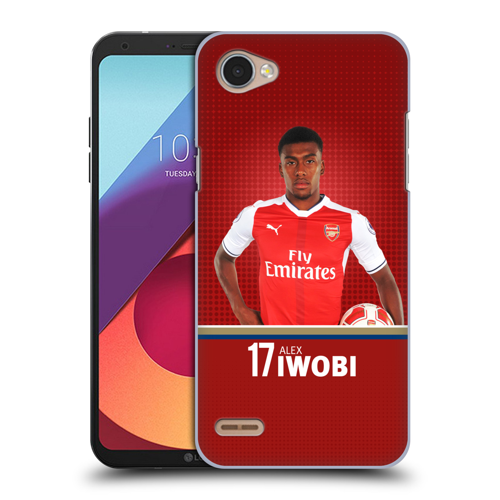 HEAD CASE plastový obal na mobil LG Q6 / Q6 PLUS Fotbalový klub Arsenal fotbalista Alex Iwobi