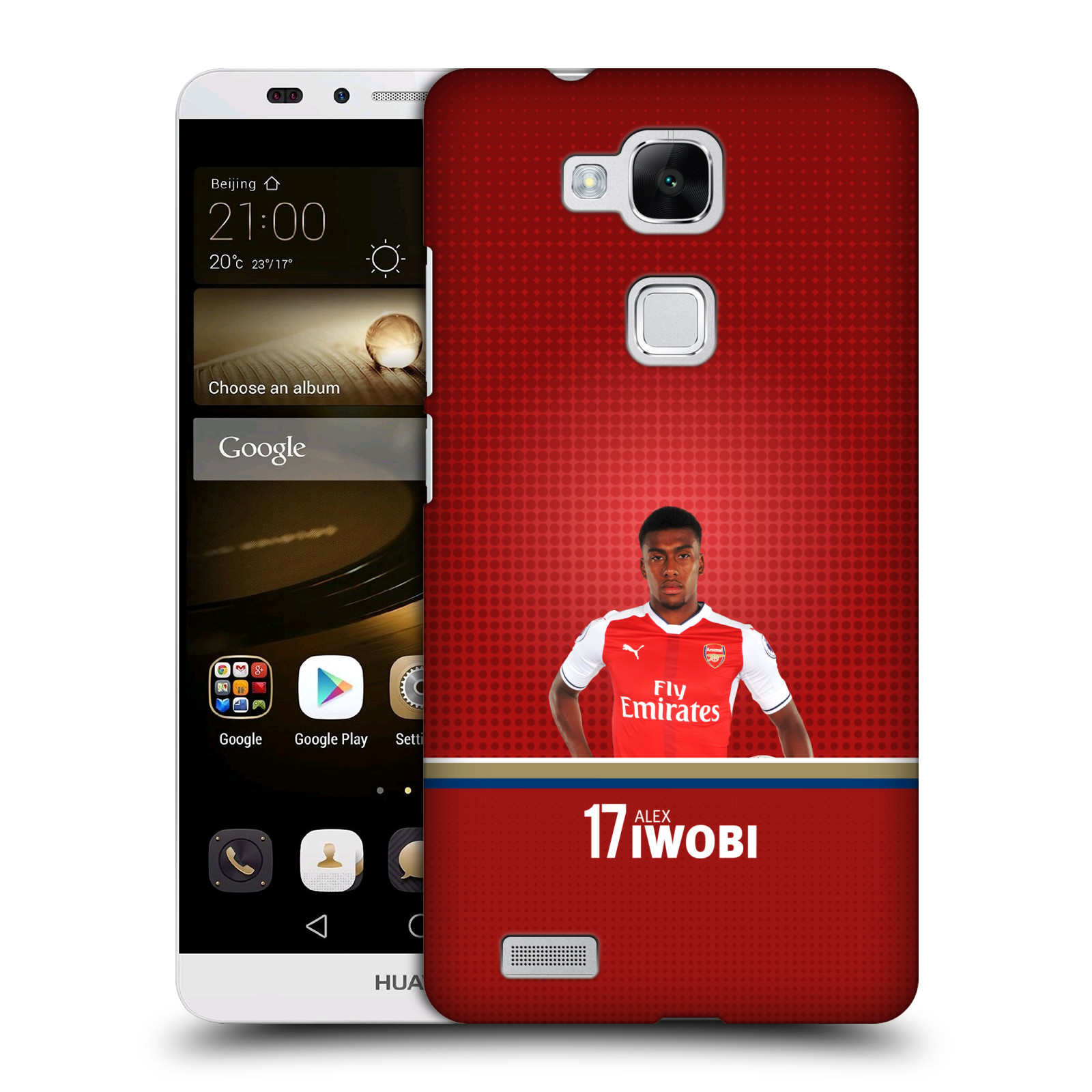 HEAD CASE plastový obal na mobil Huawei Mate 7 Fotbalový klub Arsenal fotbalista Alex Iwobi