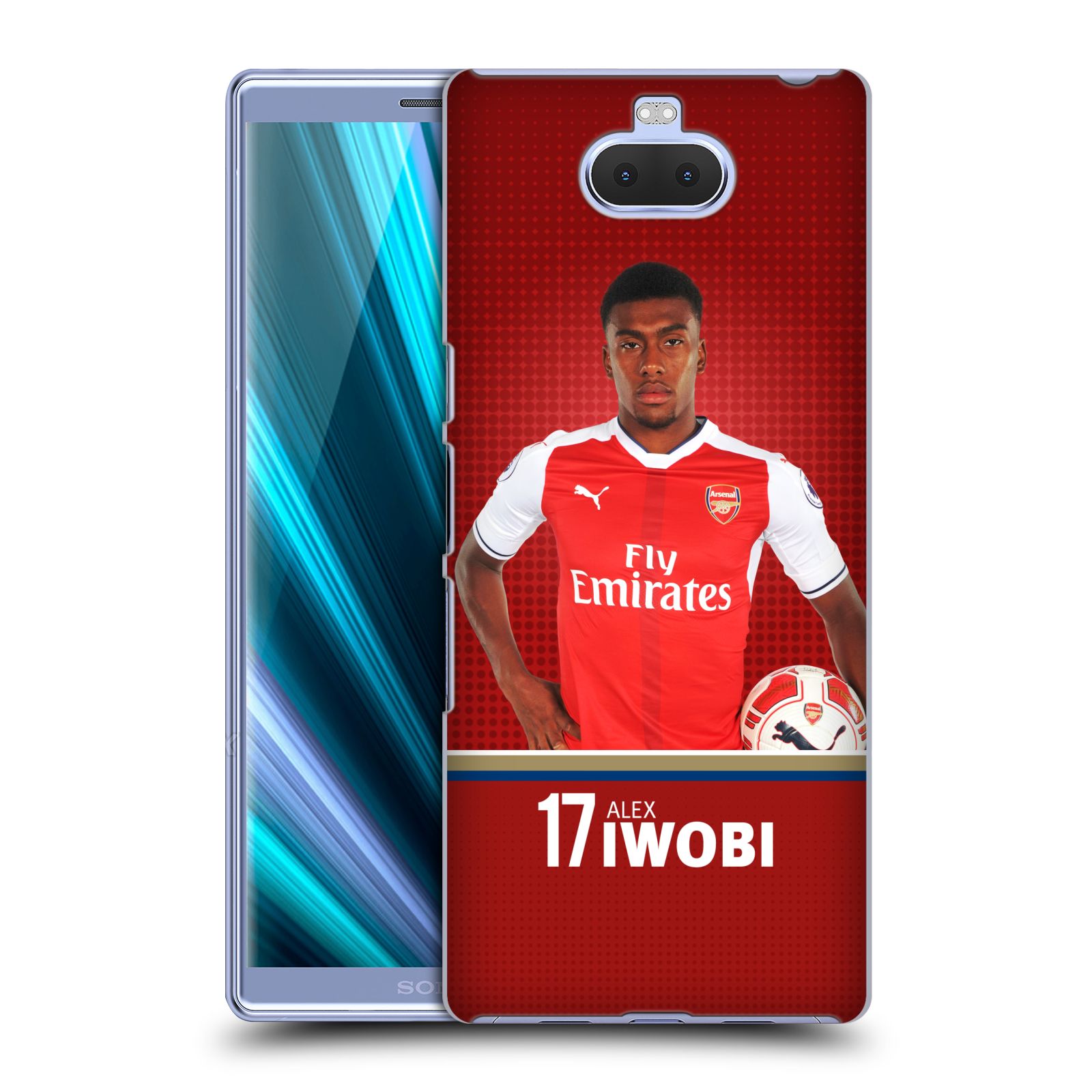 Pouzdro na mobil Sony Xperia 10 Plus - Head Case - Fotbalový klub Arsenal fotbalista Alex Iwobi