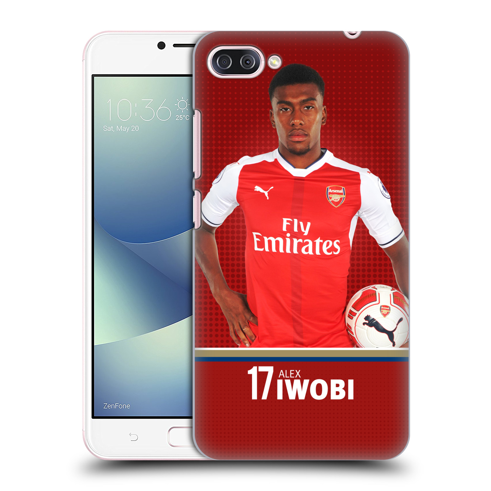 HEAD CASE plastový obal na mobil Asus Zenfone 4 MAX ZC554KL Fotbalový klub Arsenal fotbalista Alex Iwobi