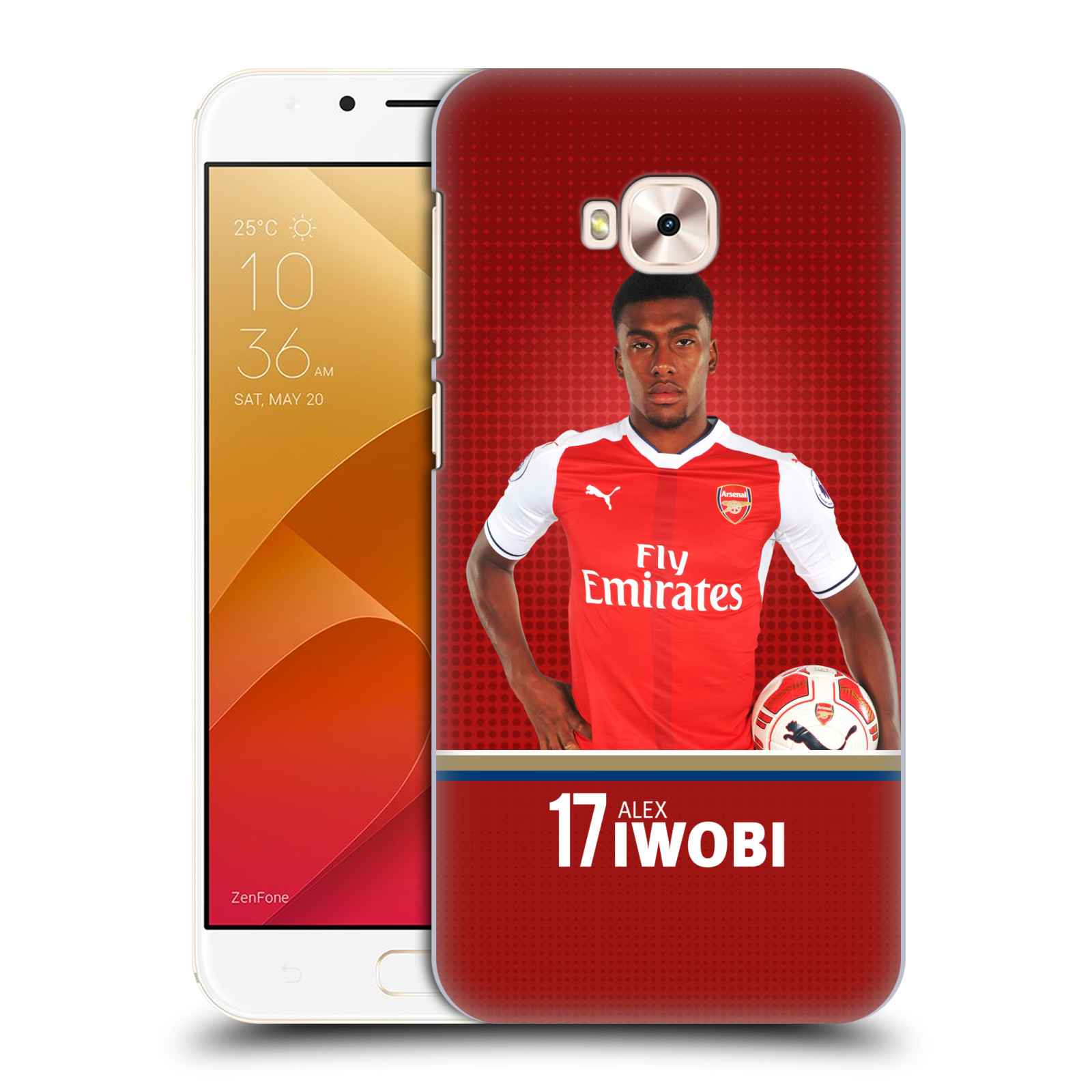 HEAD CASE plastový obal na mobil Asus Zenfone 4 Selfie Pro ZD552KL Fotbalový klub Arsenal fotbalista Alex Iwobi