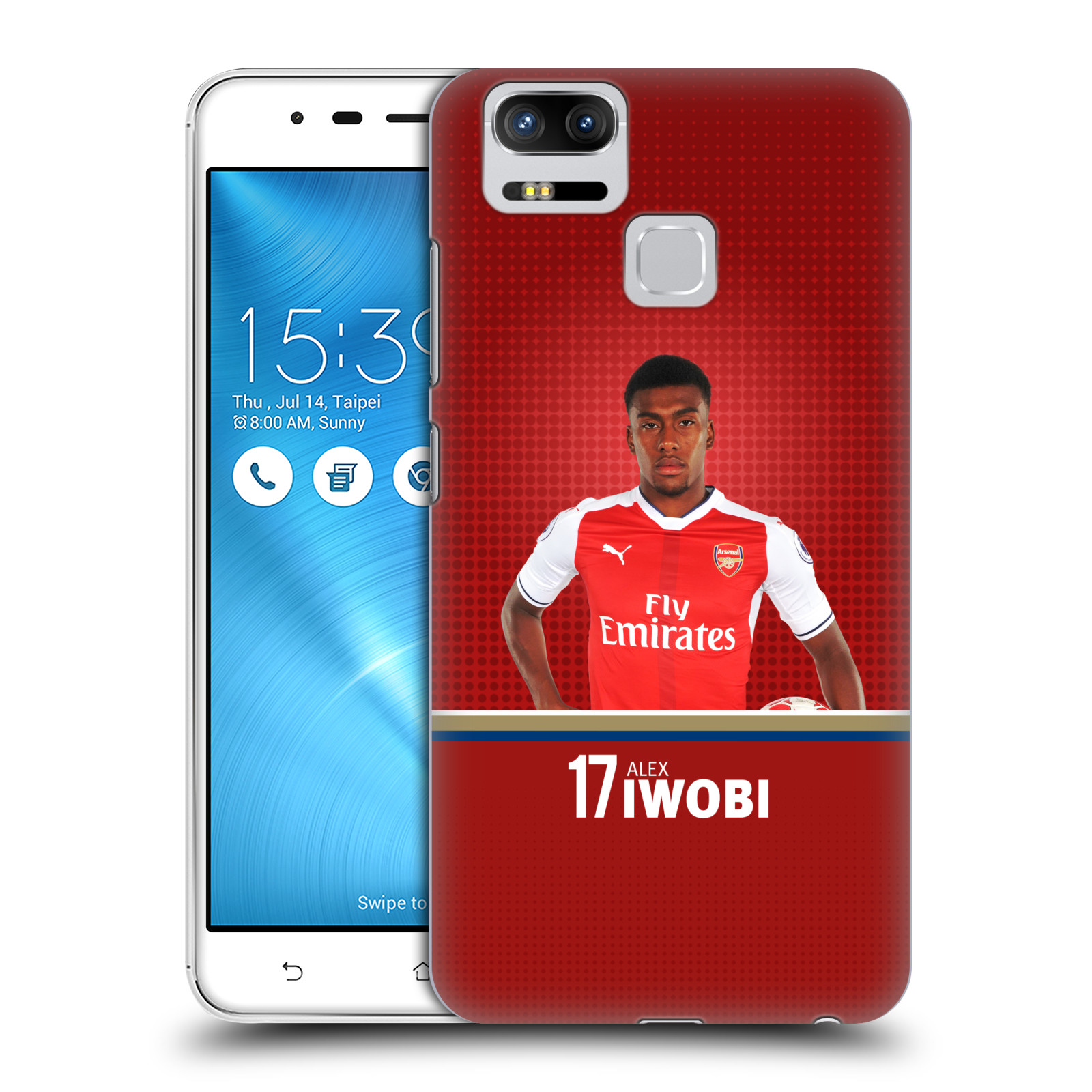 HEAD CASE plastový obal na mobil Asus Zenfone 3 Zoom ZE553KL Fotbalový klub Arsenal fotbalista Alex Iwobi