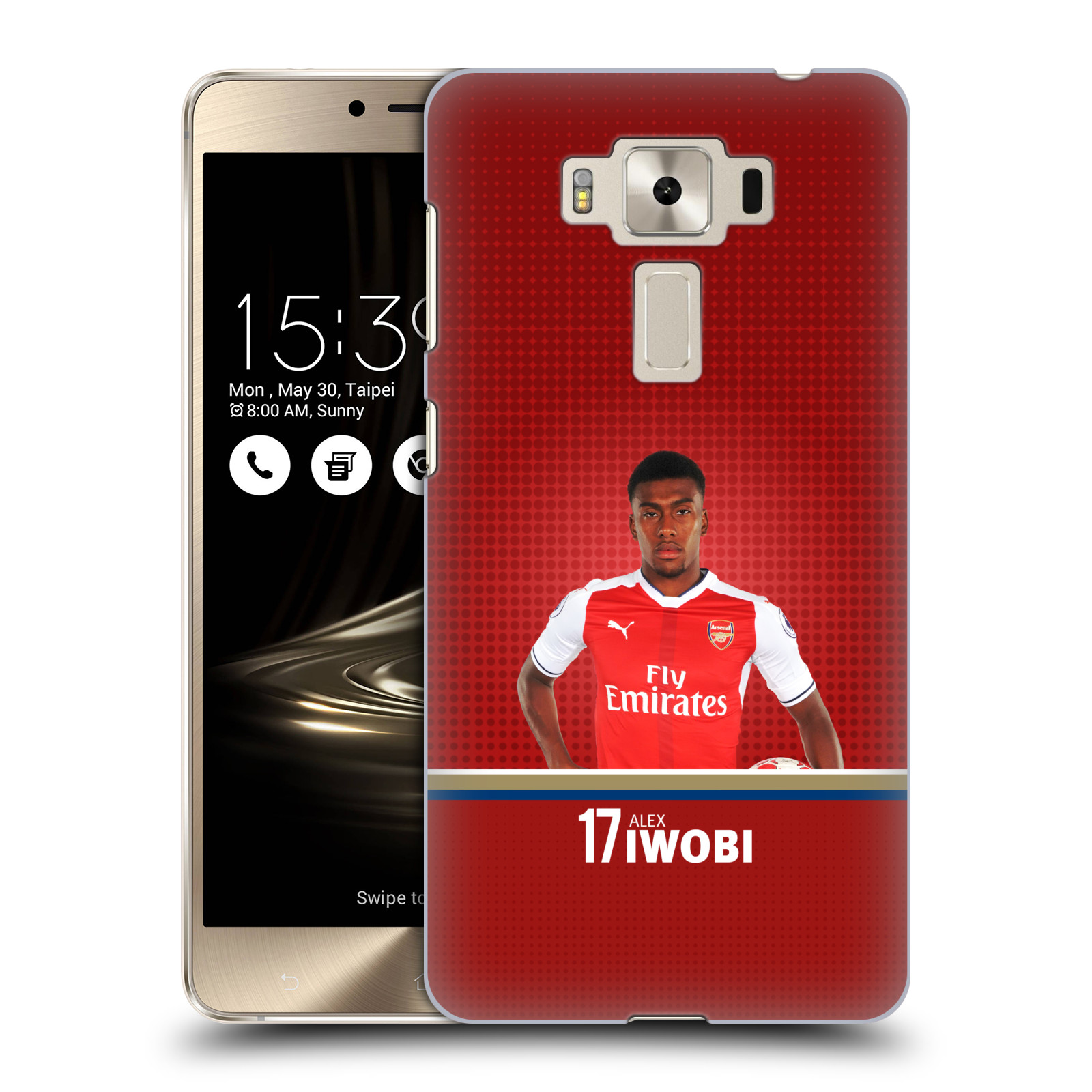 HEAD CASE plastový obal na mobil Asus Zenfone 3 DELUXE ZS550KL Fotbalový klub Arsenal fotbalista Alex Iwobi