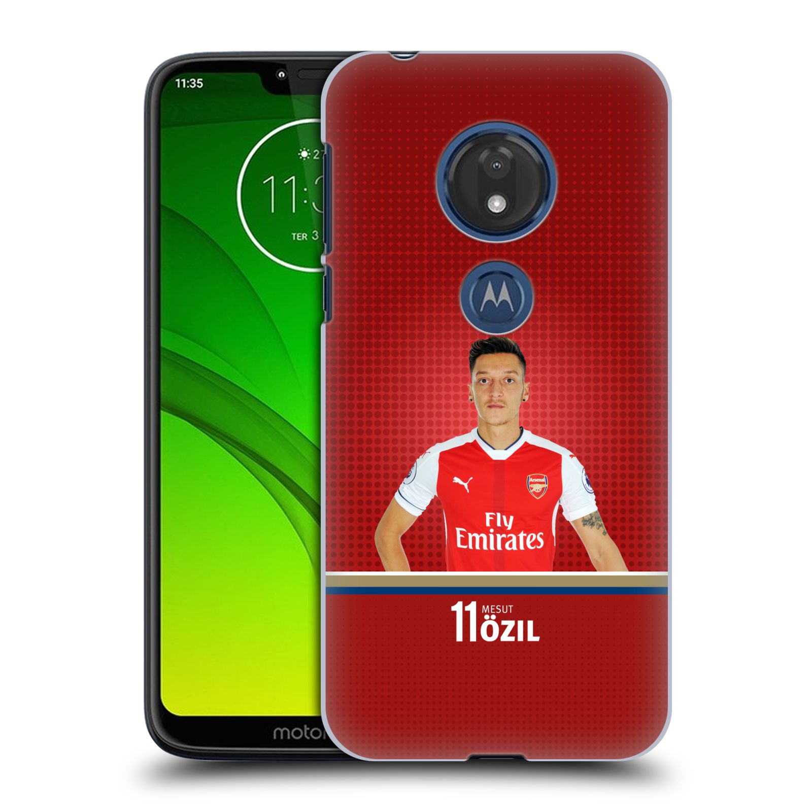 Pouzdro na mobil Motorola Moto G7 Play Fotbalový klub Arsenal fotbalista Mesut Ozil