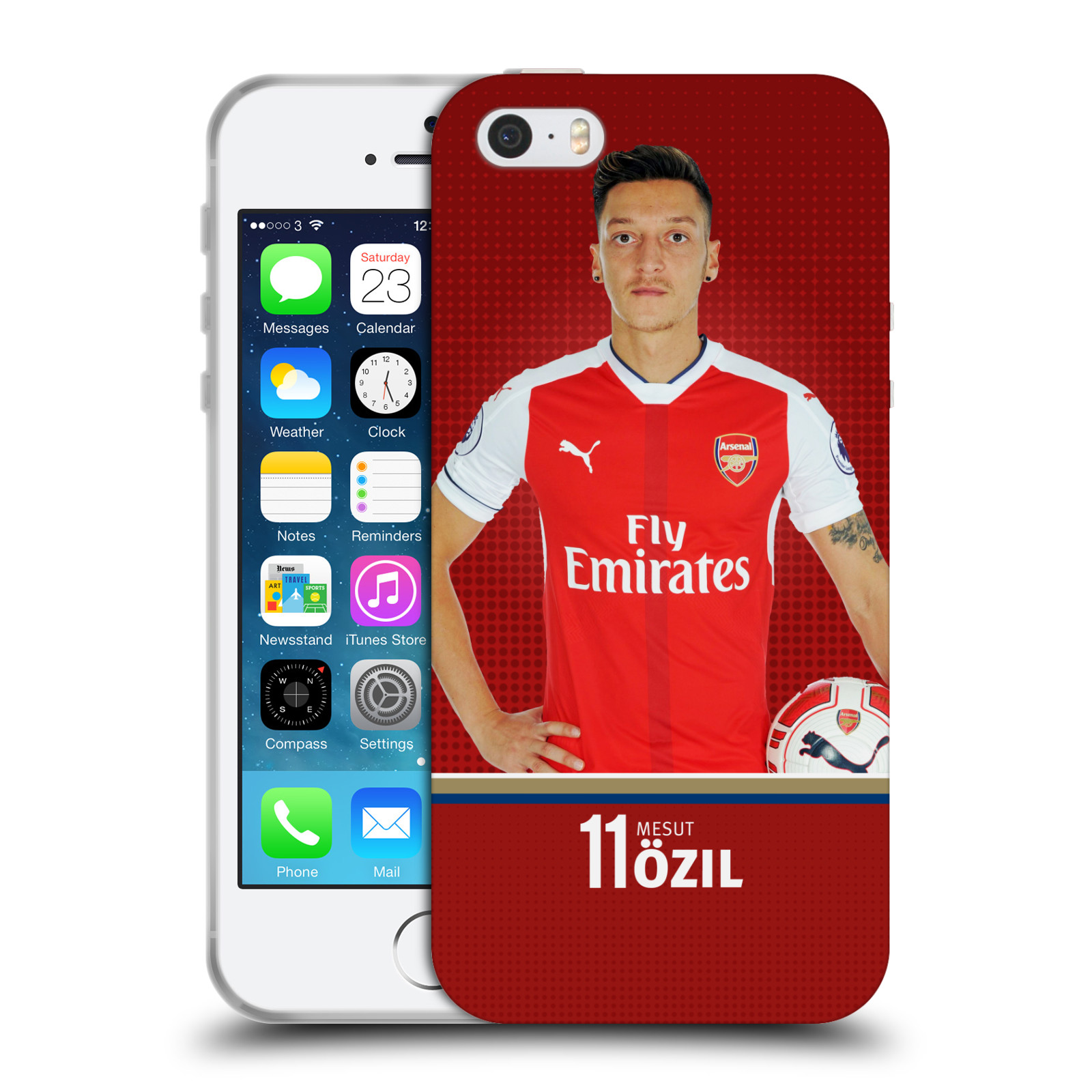 HEAD CASE silikonový obal na mobil Apple Iphone 5/5S Fotbalový klub Arsenal fotbalista Mesut Ozil
