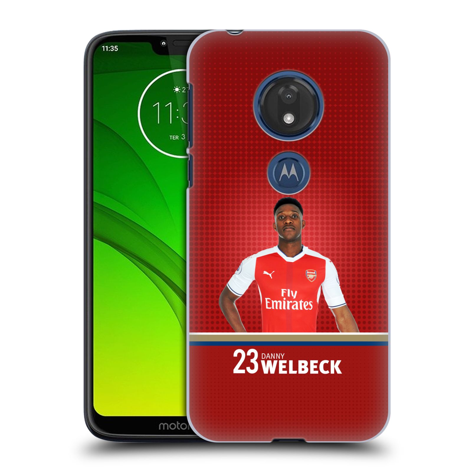 Pouzdro na mobil Motorola Moto G7 Play Fotbalový klub Arsenal hráč Danny Welbeck