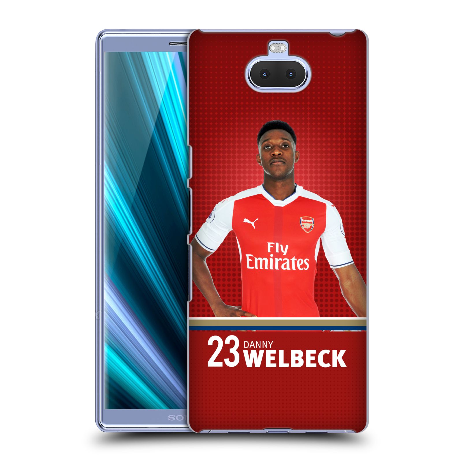 Pouzdro na mobil Sony Xperia 10 Plus - Head Case - Fotbalový klub Arsenal hráč Danny Welbeck