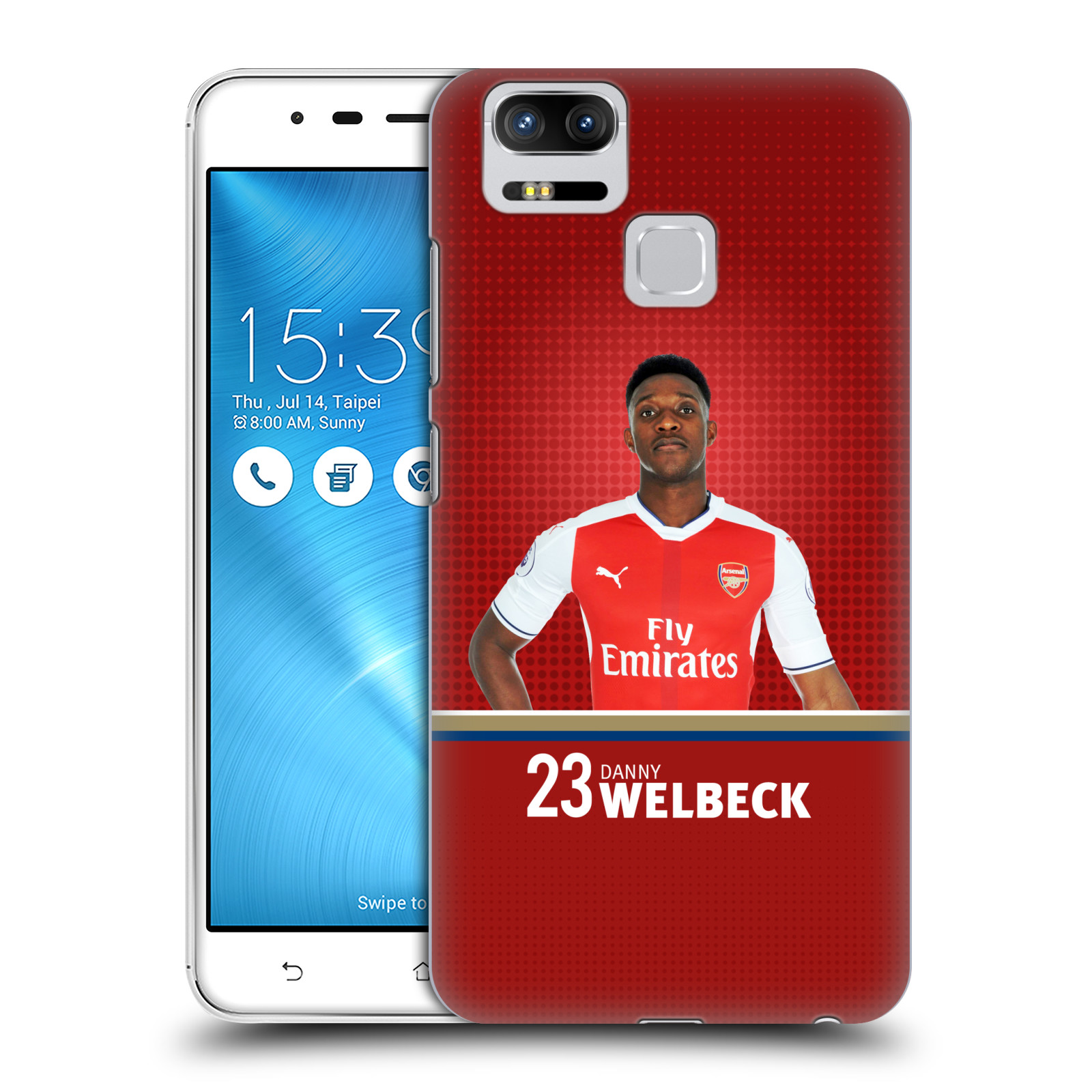 HEAD CASE plastový obal na mobil Asus Zenfone 3 Zoom ZE553KL Fotbalový klub Arsenal hráč Danny Welbeck