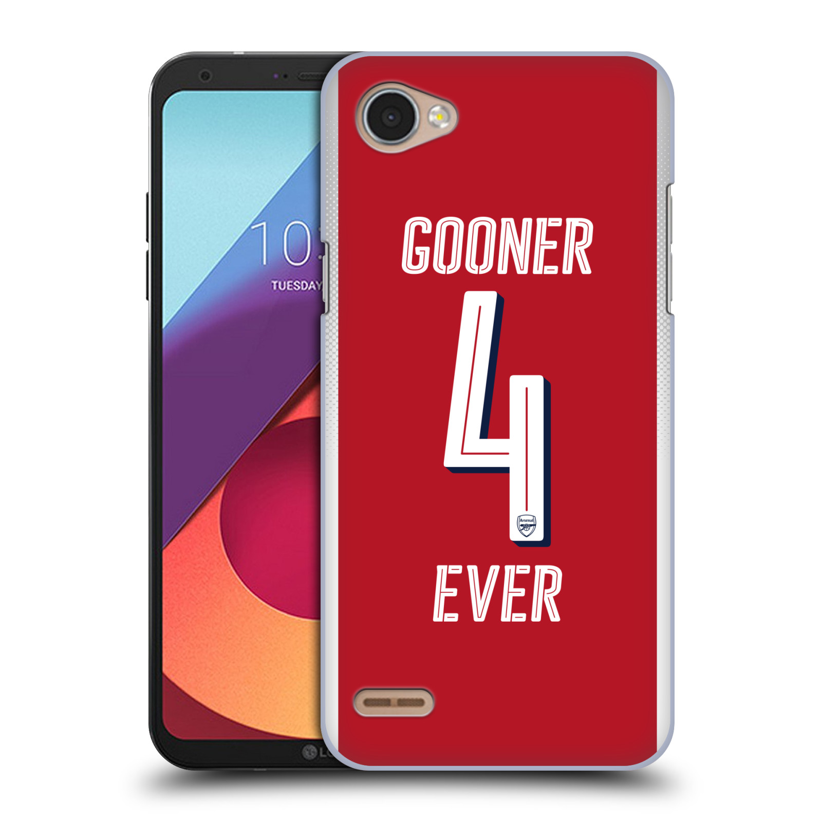 HEAD CASE plastový obal na mobil LG Q6 / Q6 PLUS Fotbalový klub Arsenal navždy 4 ever červená