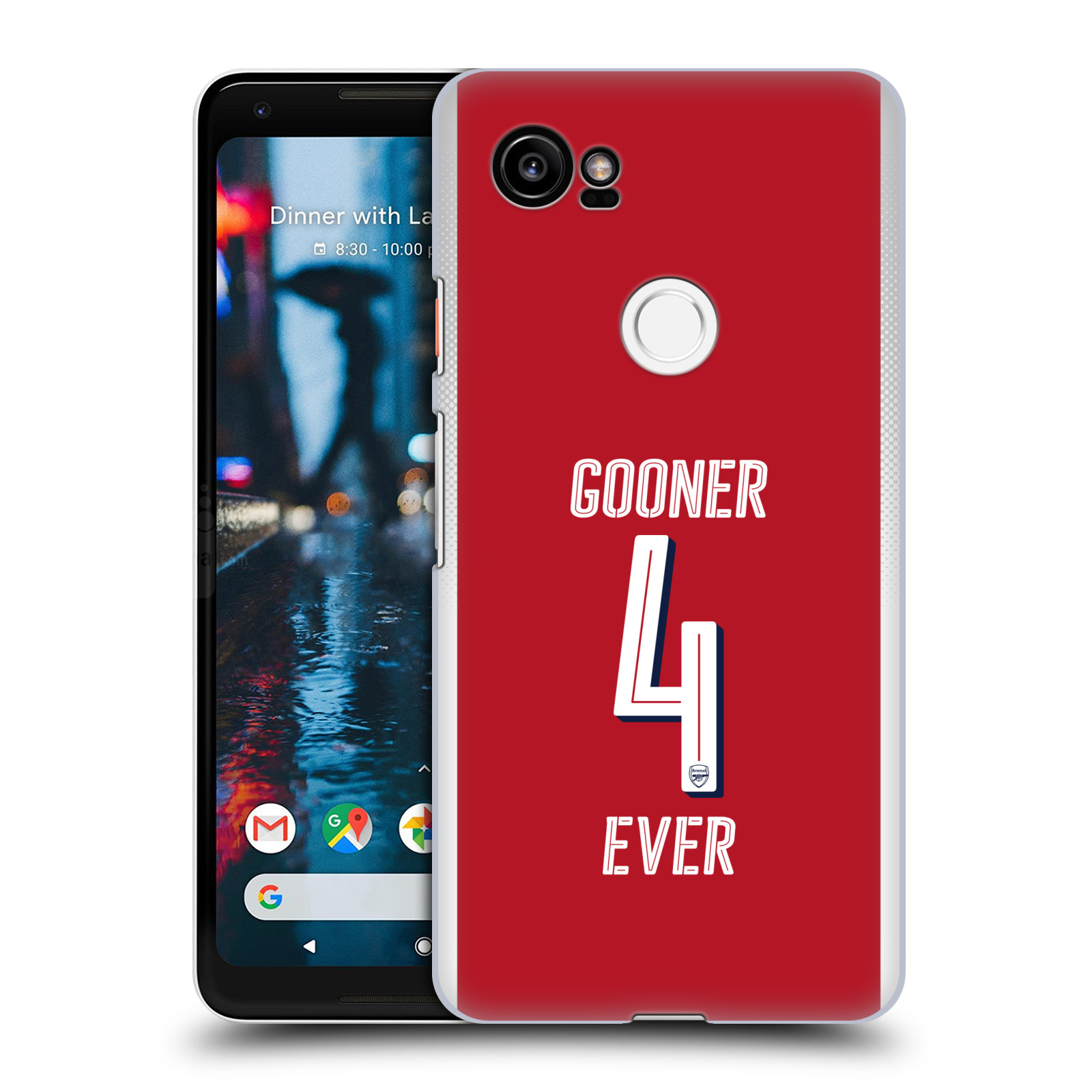 HEAD CASE plastový obal na mobil Google Pixel 2 XL Fotbalový klub Arsenal navždy 4 ever červená