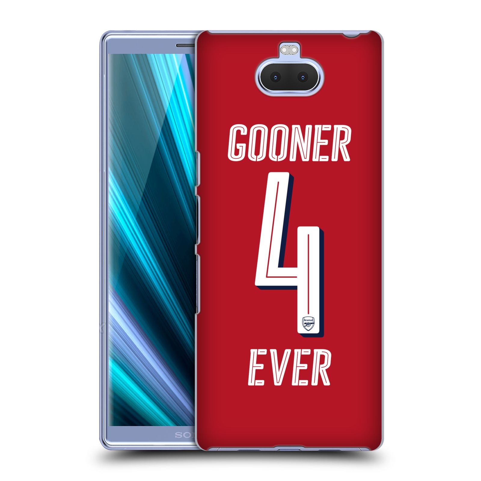 Pouzdro na mobil Sony Xperia 10 Plus - Head Case - Fotbalový klub Arsenal navždy 4 ever červená