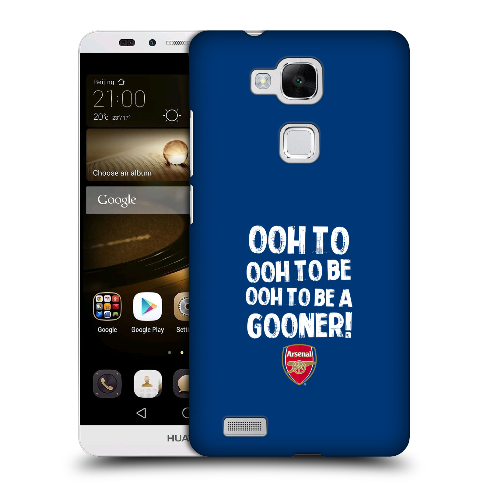 HEAD CASE plastový obal na mobil Huawei Mate 7 Fotbalový klub Arsenal Gooners modrý