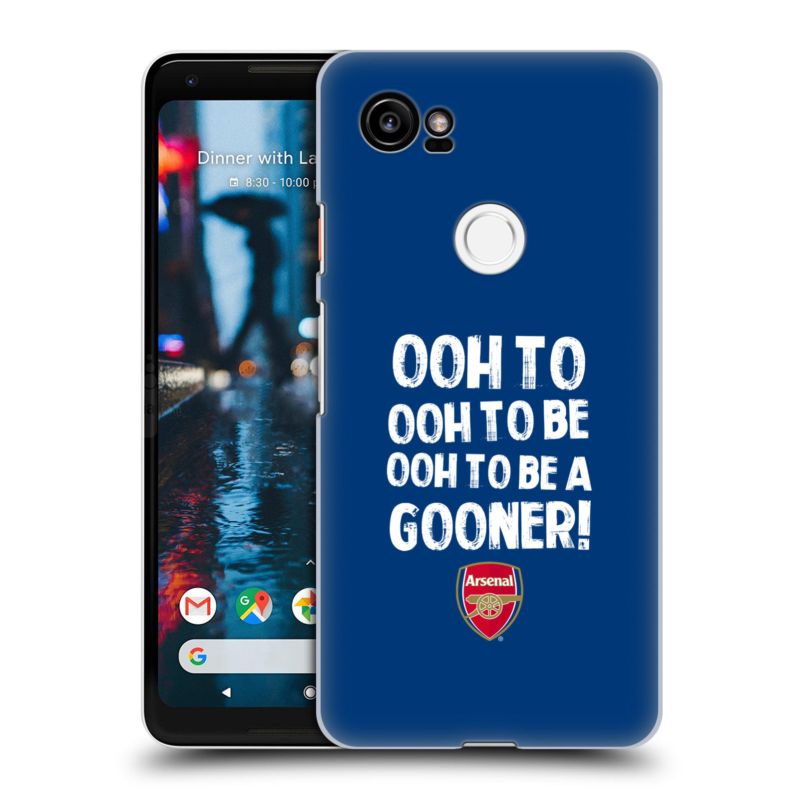 HEAD CASE plastový obal na mobil Google Pixel 2 XL Fotbalový klub Arsenal Gooners modrý
