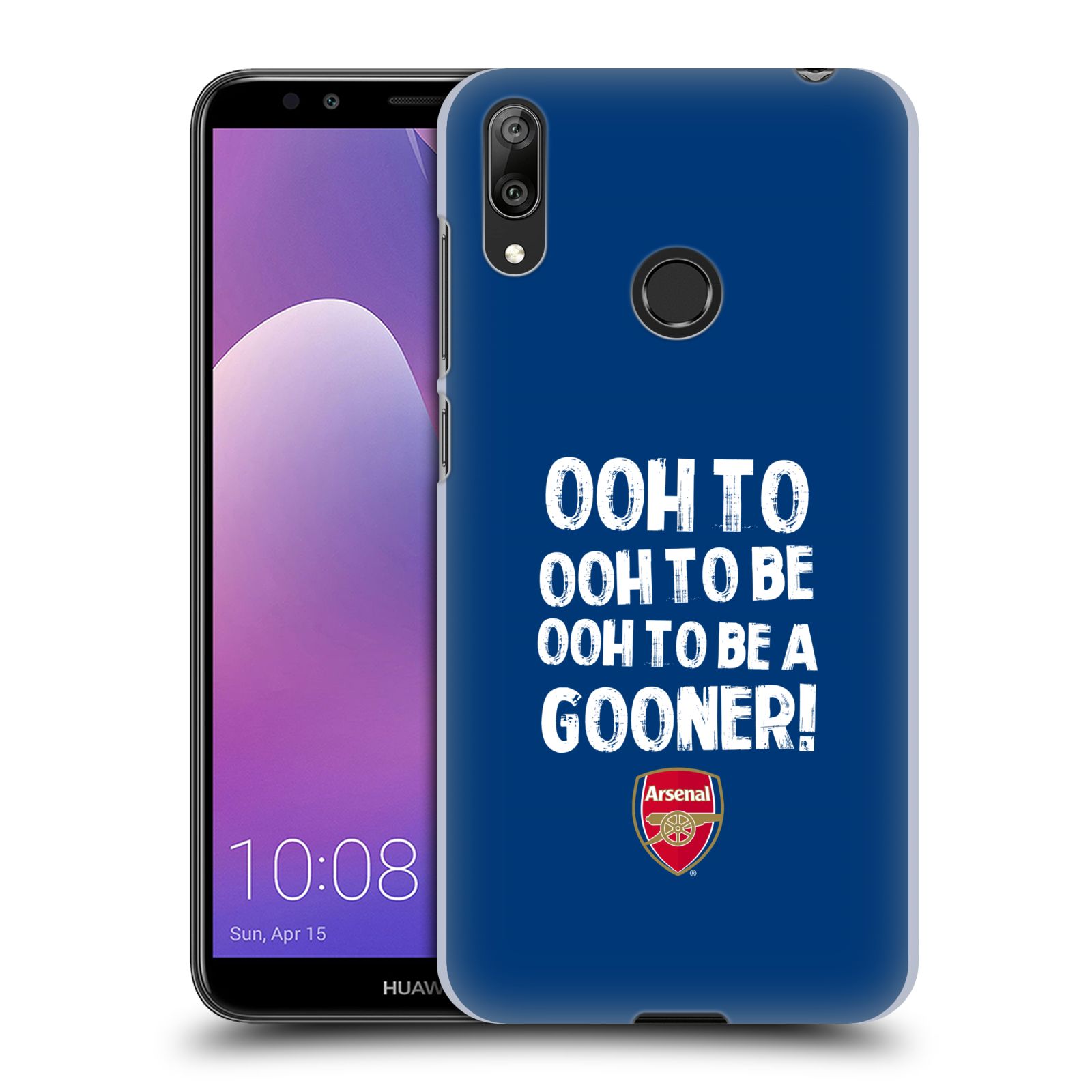 Pouzdro na mobil Huawei Y7 2019 - Head Case - Fotbalový klub Arsenal Gooners modrý